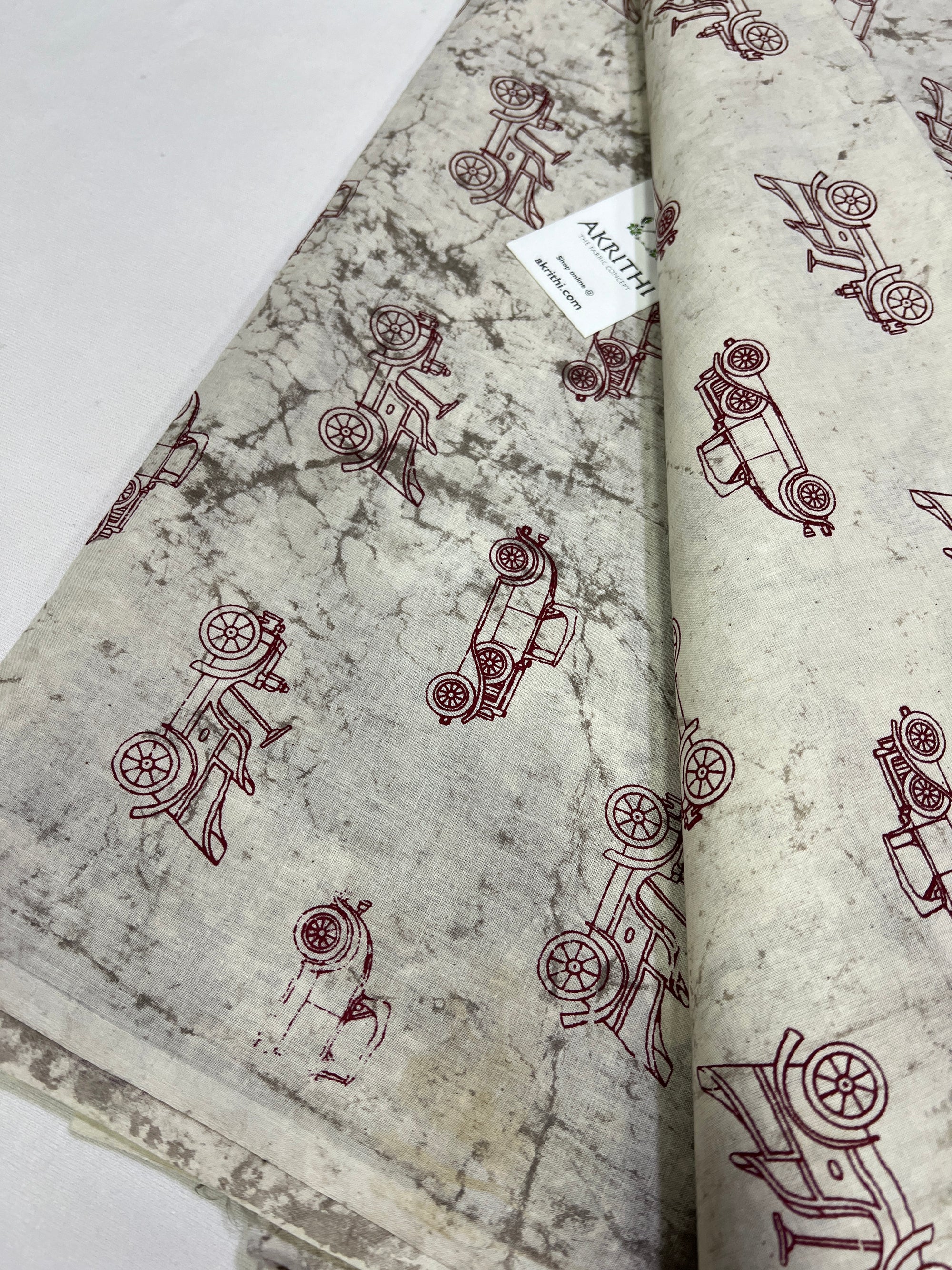 Dabu printed pure cotton fabric