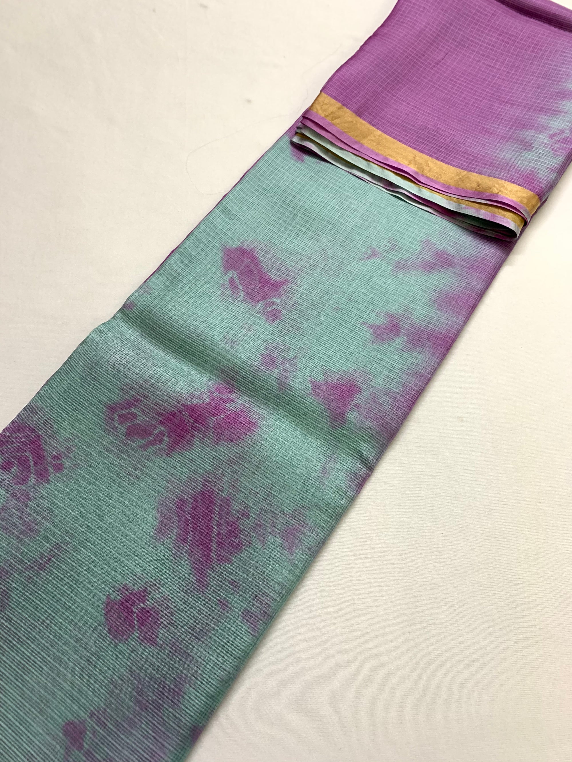 Tie and dye pure kota silk saree
