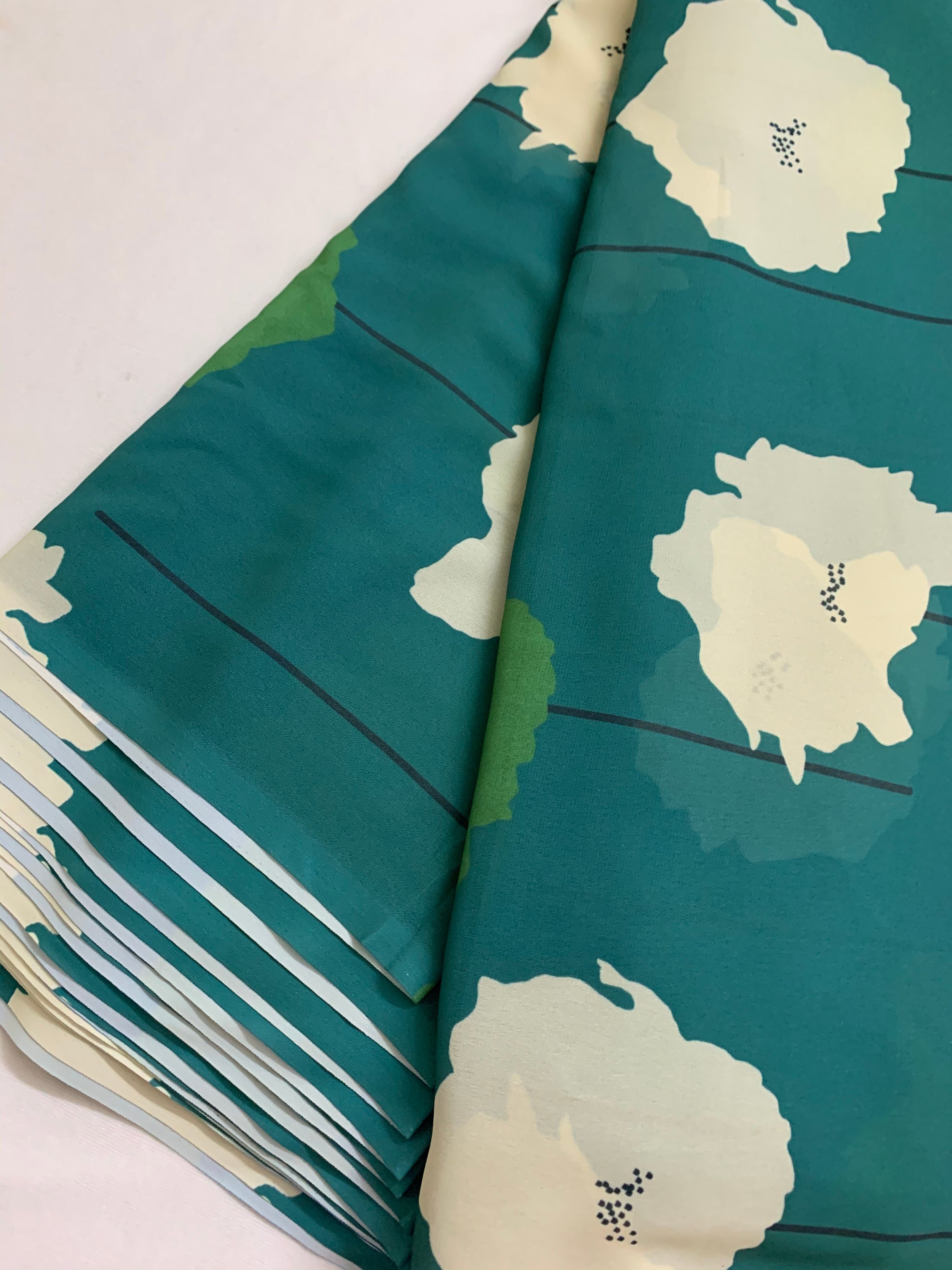 Digital floral Printed georgette fabric