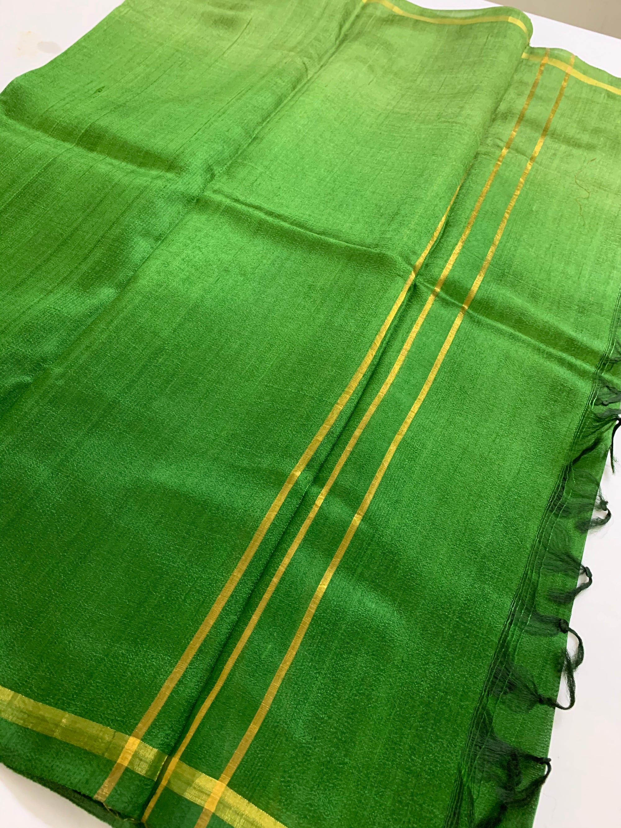 Pure raw silk shaded dupatta with zari border