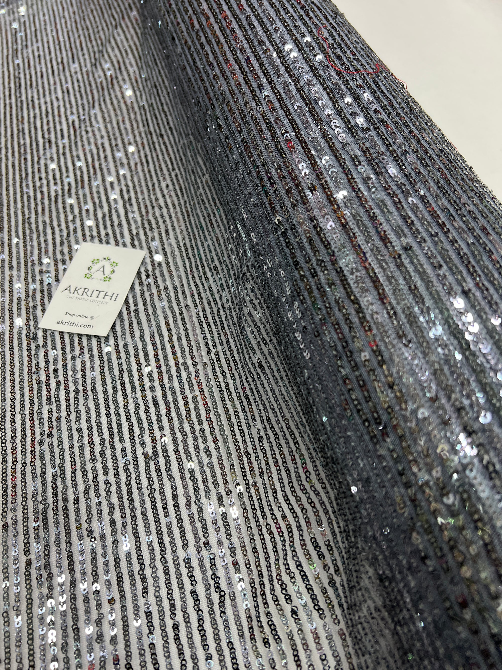Embroidery on net fabric