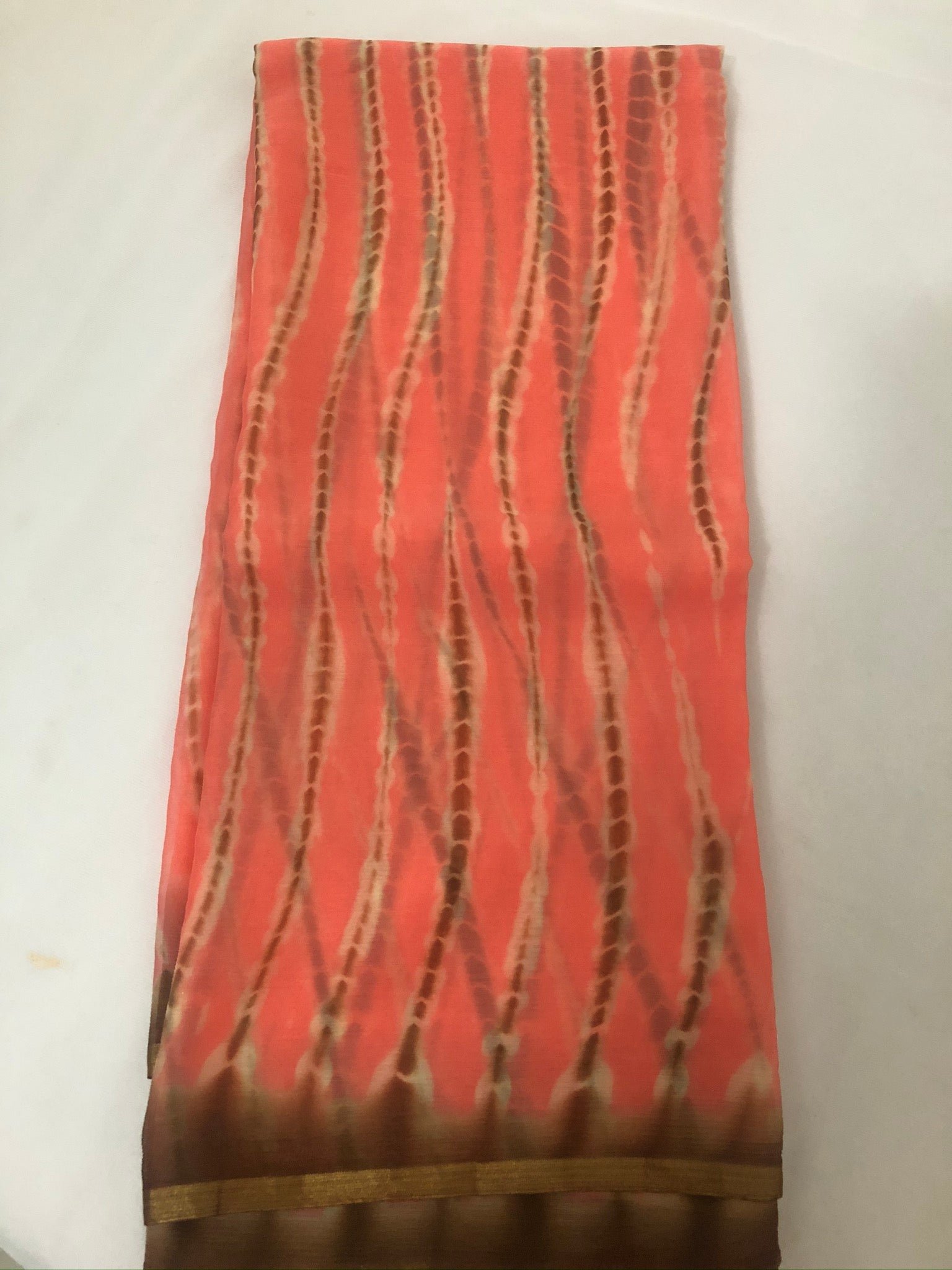 PURE CHIFFON SHIBORI TIE AND DYE FABRIC