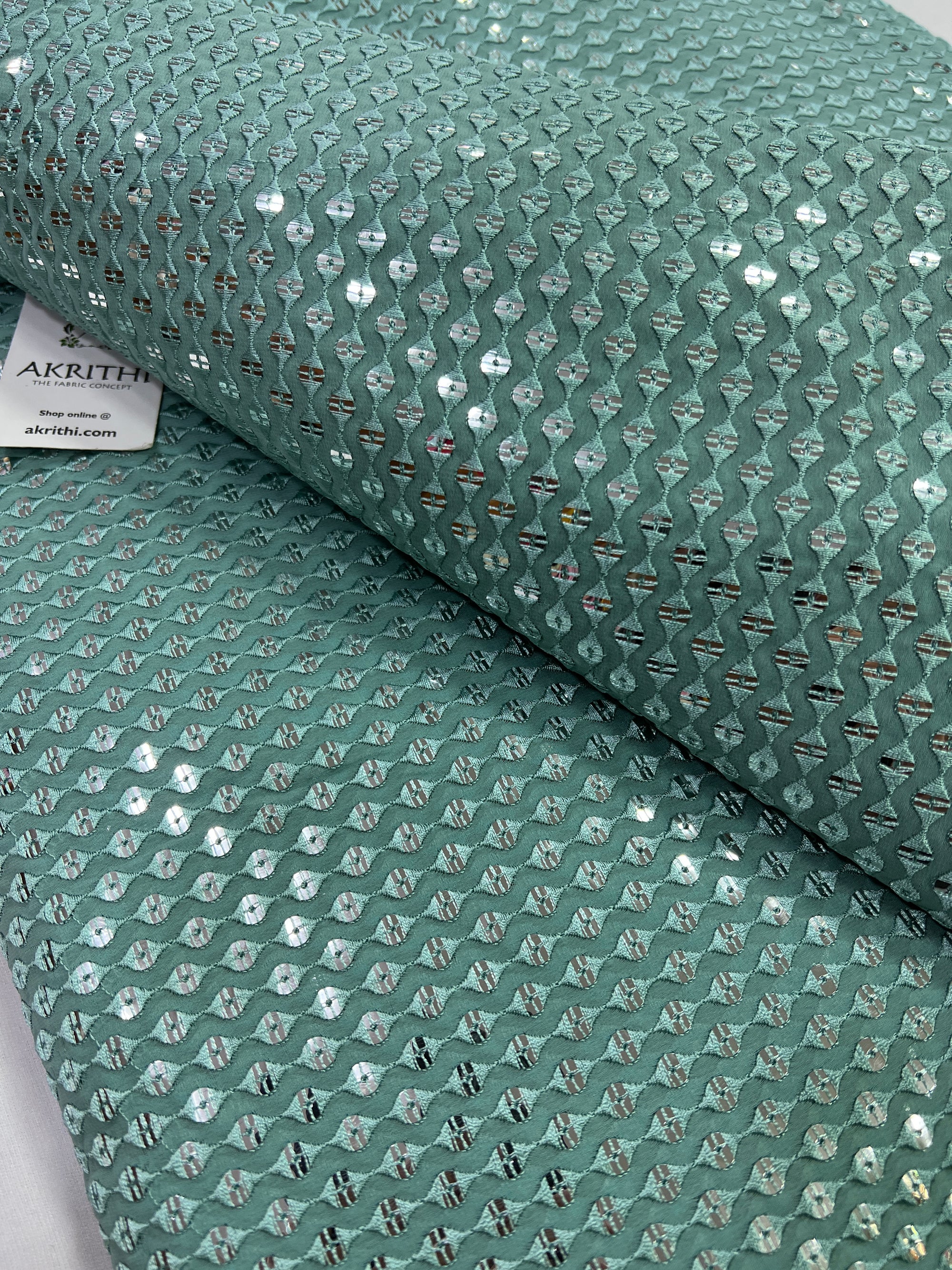 Embroidery on Georgette fabric