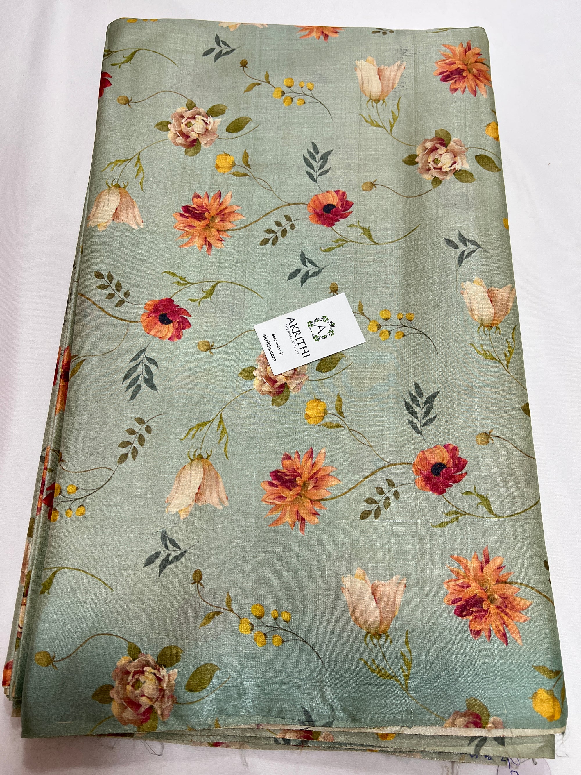 Digital Printed handloom pure tussar silk fabric