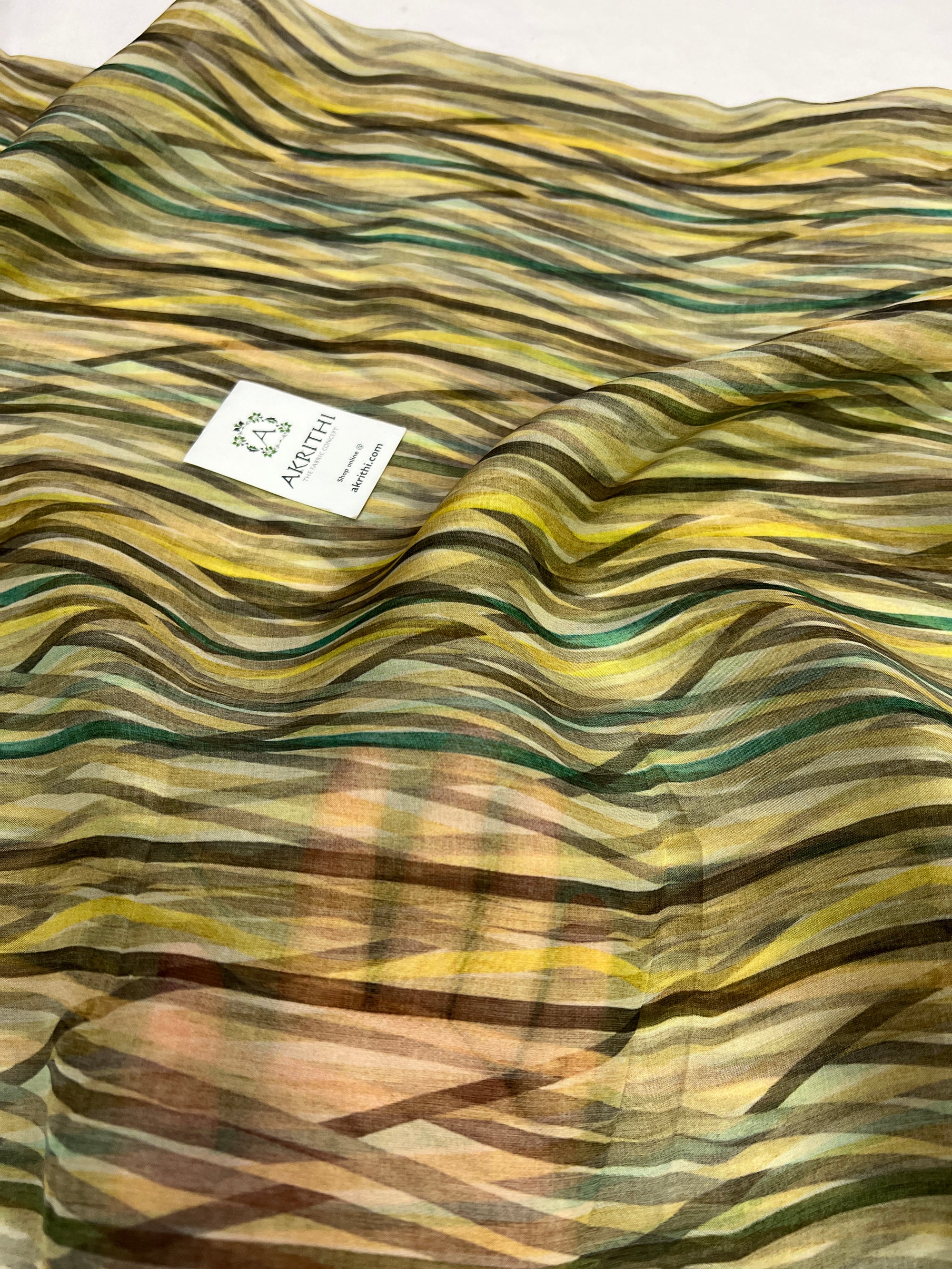 Printed pure organza fabric