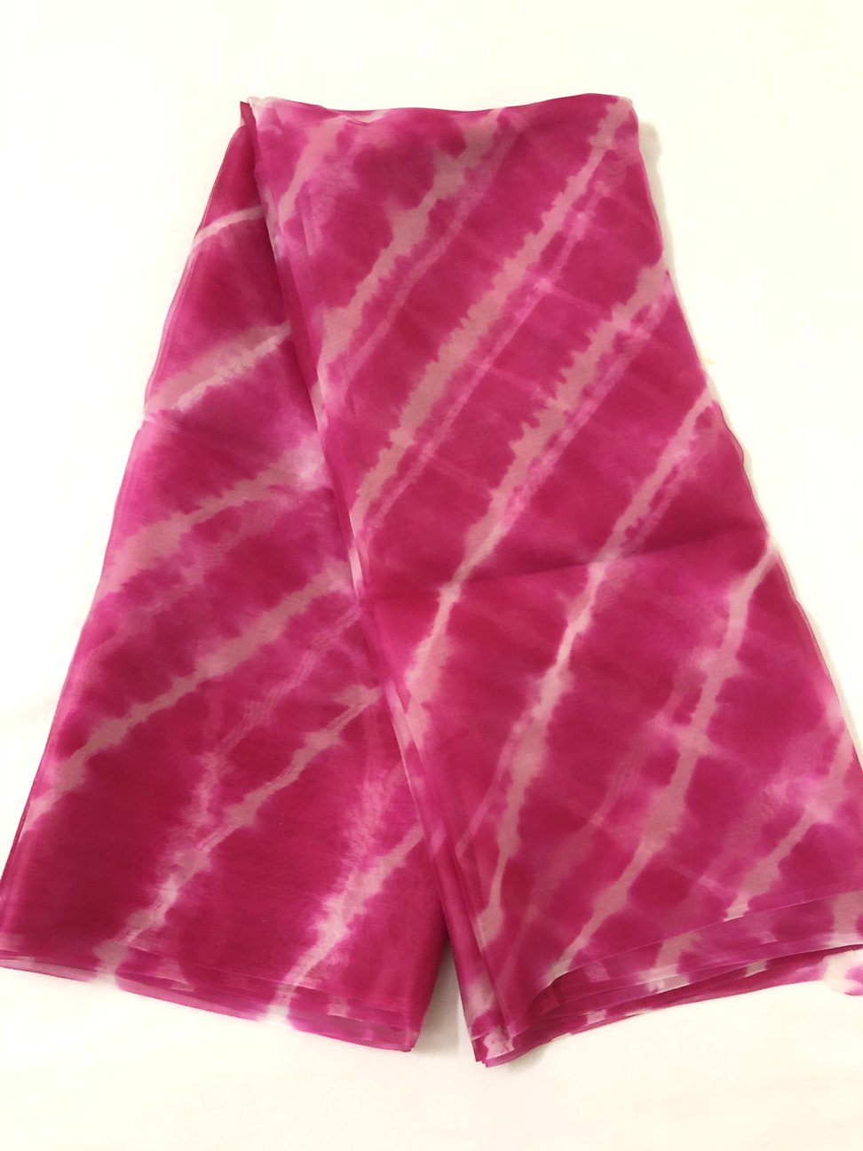 PURE SILK ORGANZA LEHERIYA DUPATTA