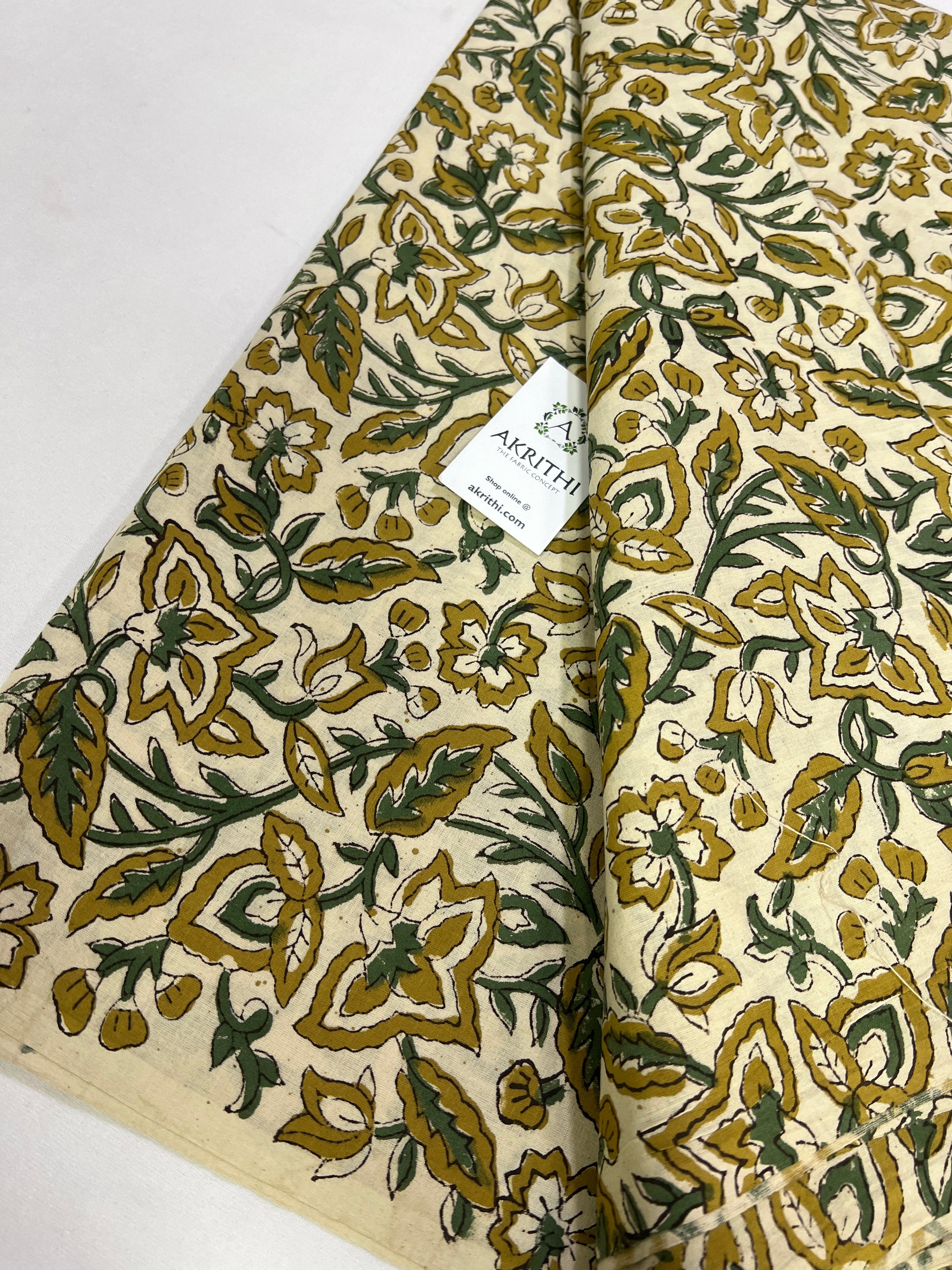 Hand block Printed pure cotton fabric