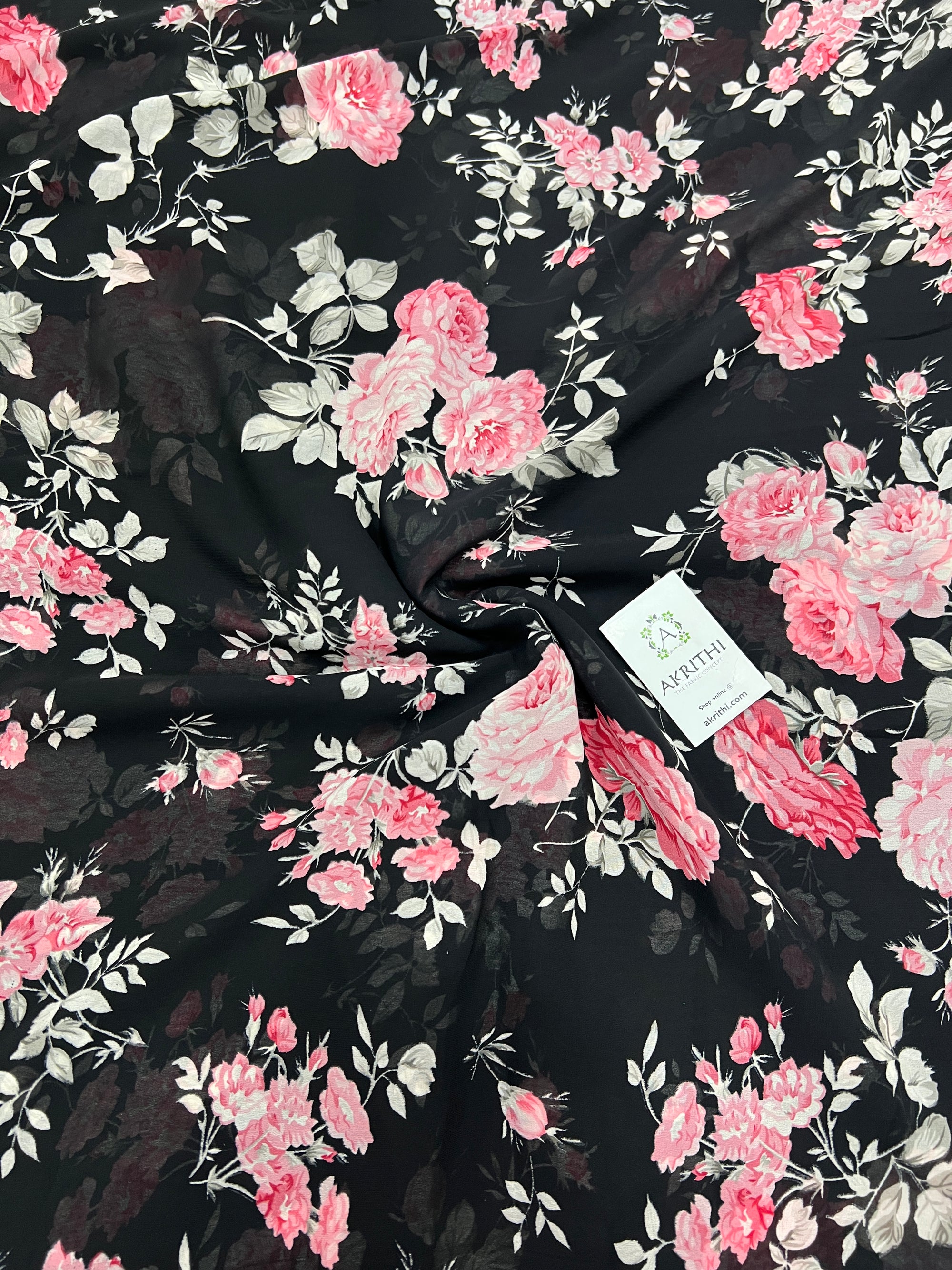 Floral printed georgette fabric
