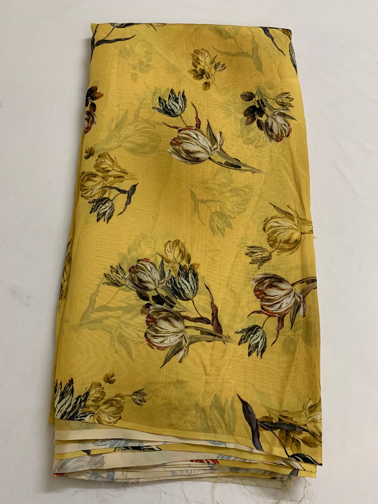 Digital floral Printed organza fabric