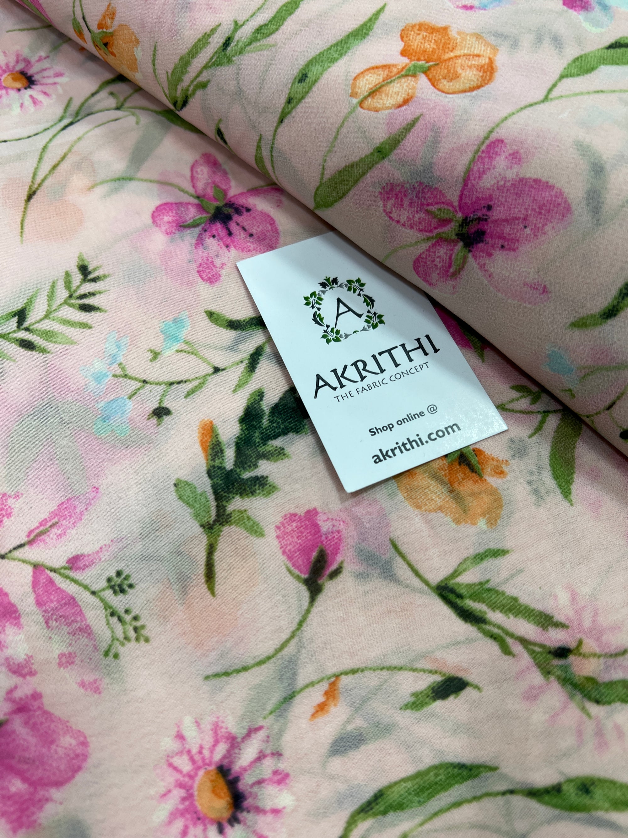 Floral printed georgette fabric 56 inches width
