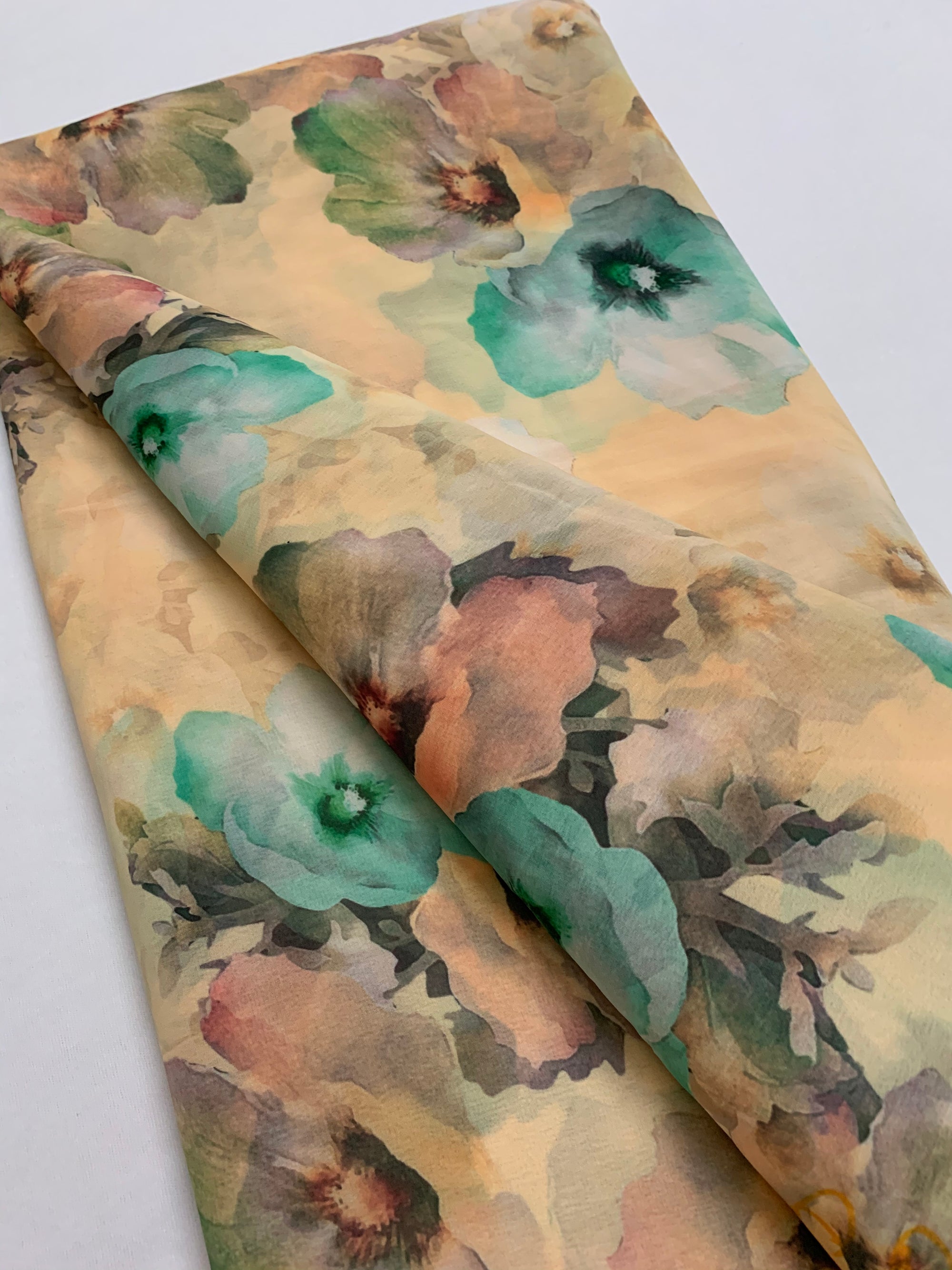 Digital floral Printed georgette fabric