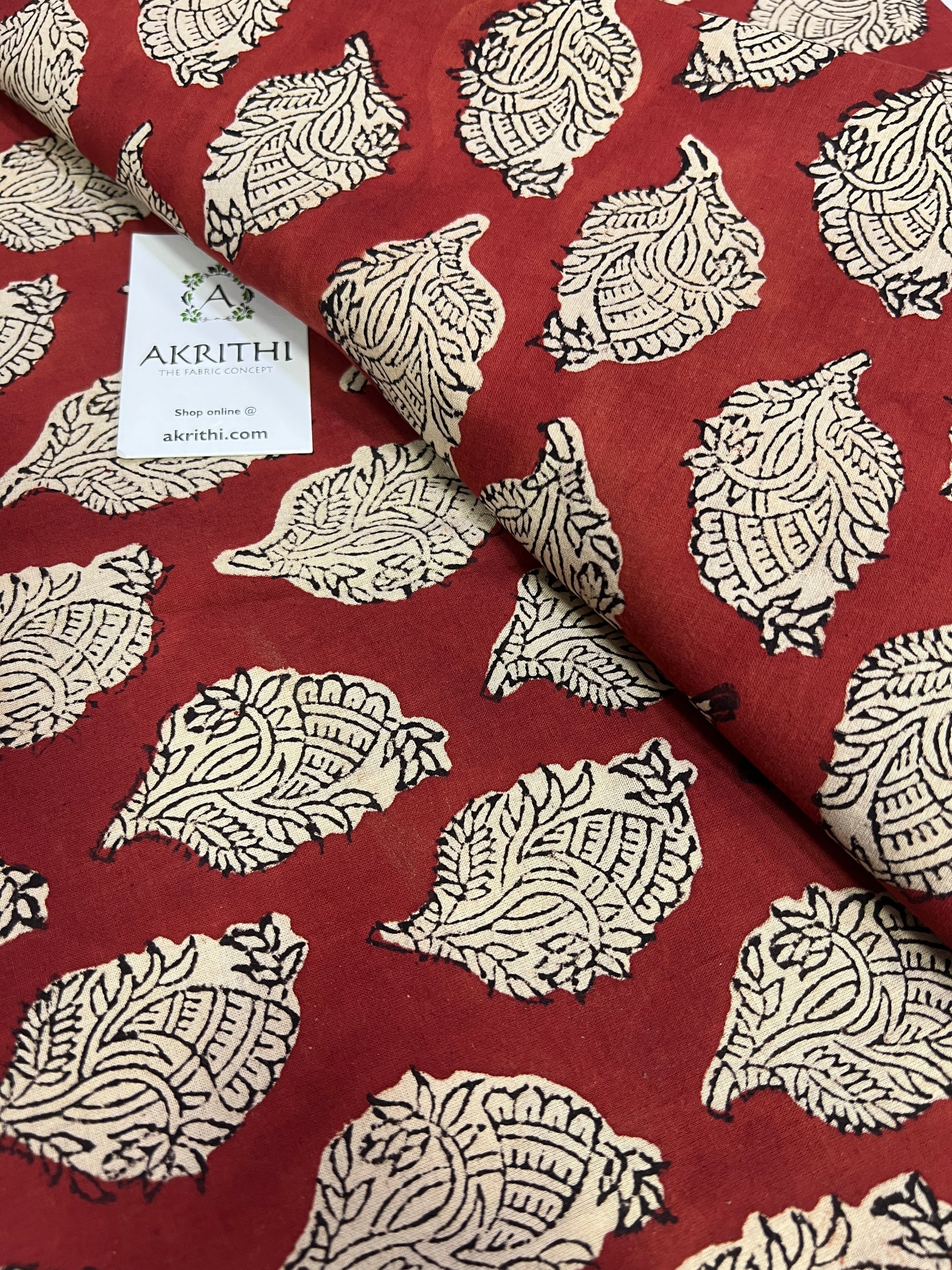 Hand block Printed pure cotton fabric