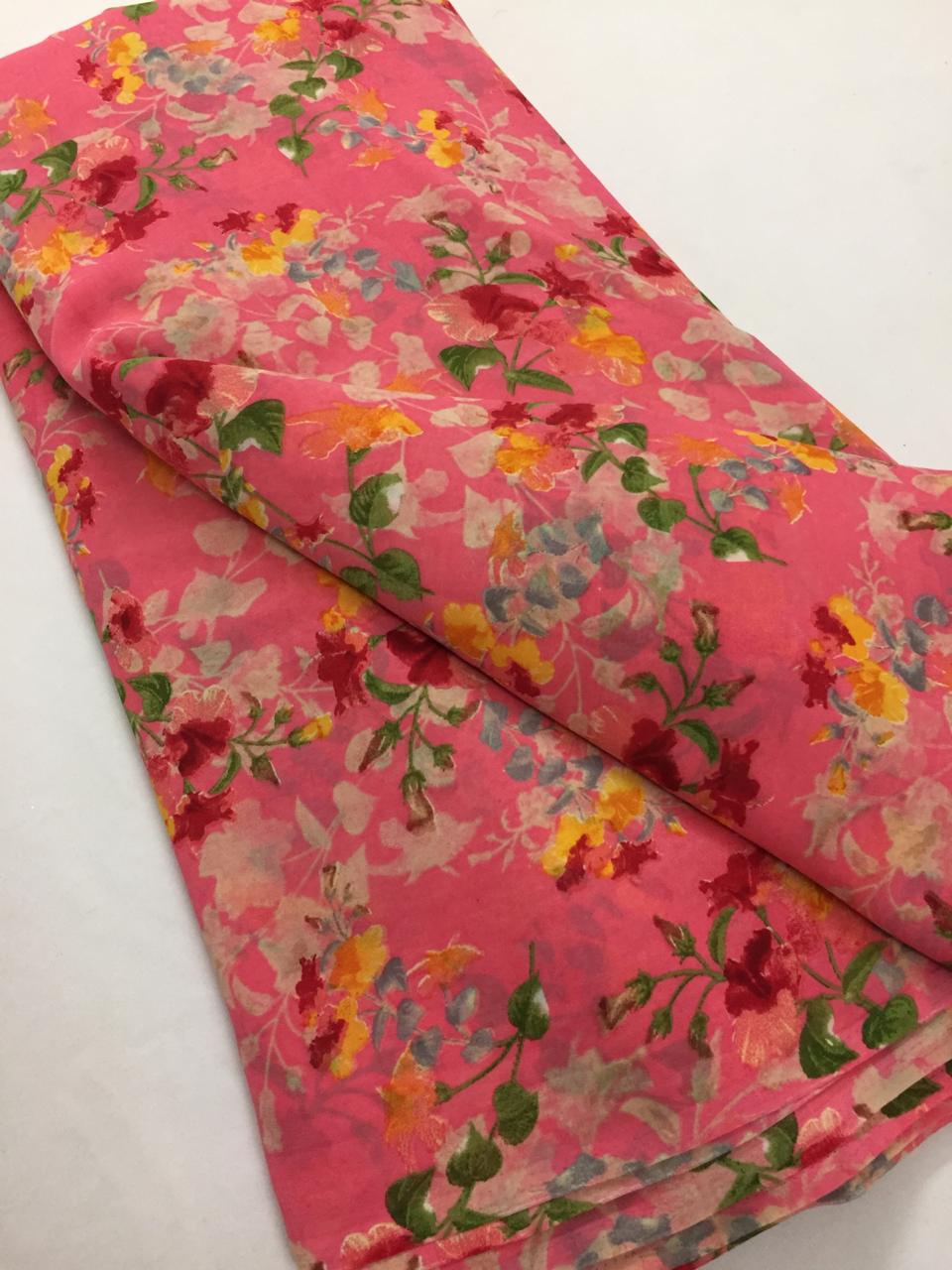 Printed georgette fabric