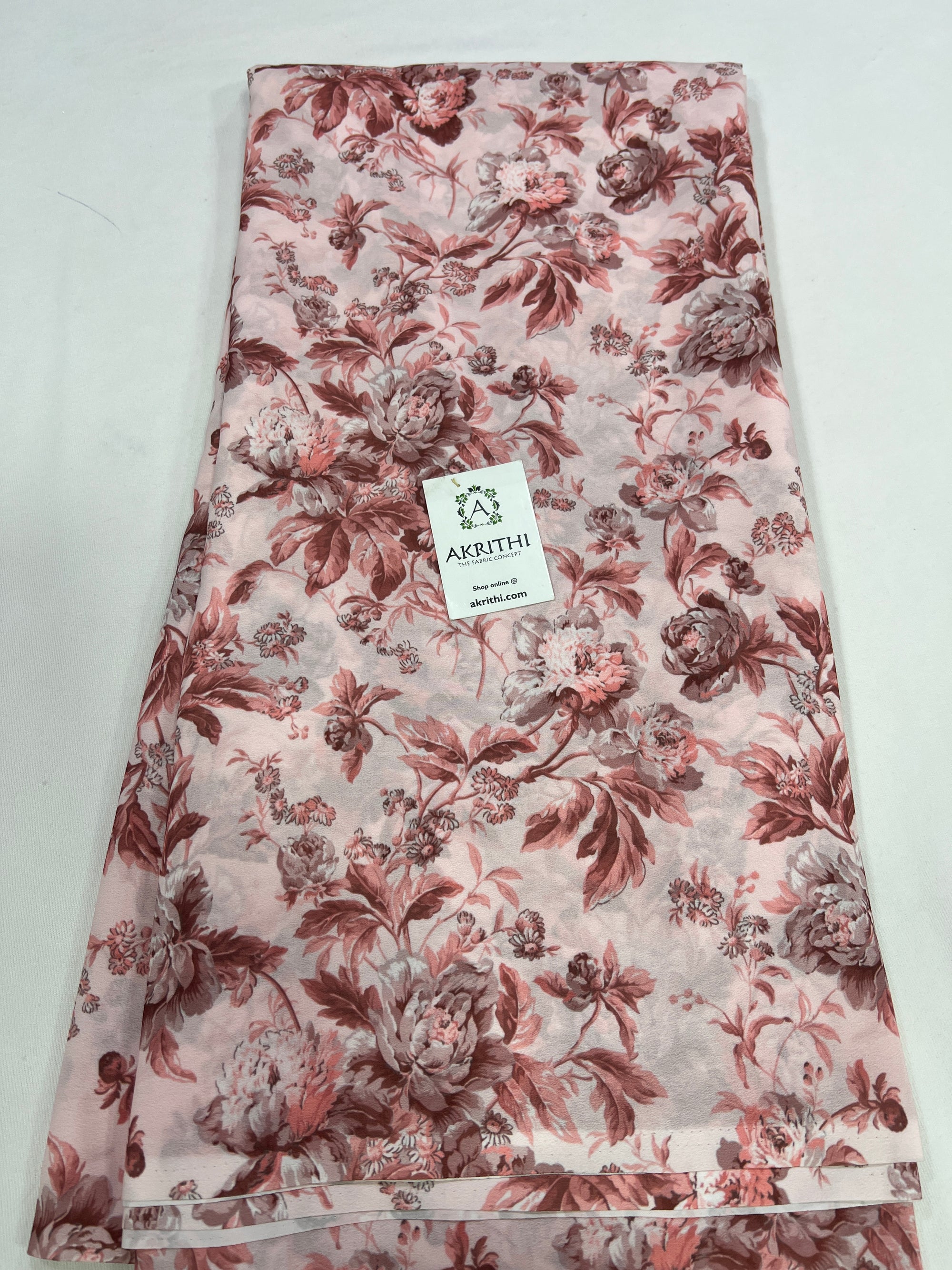 Digital floral printed georgette fabric