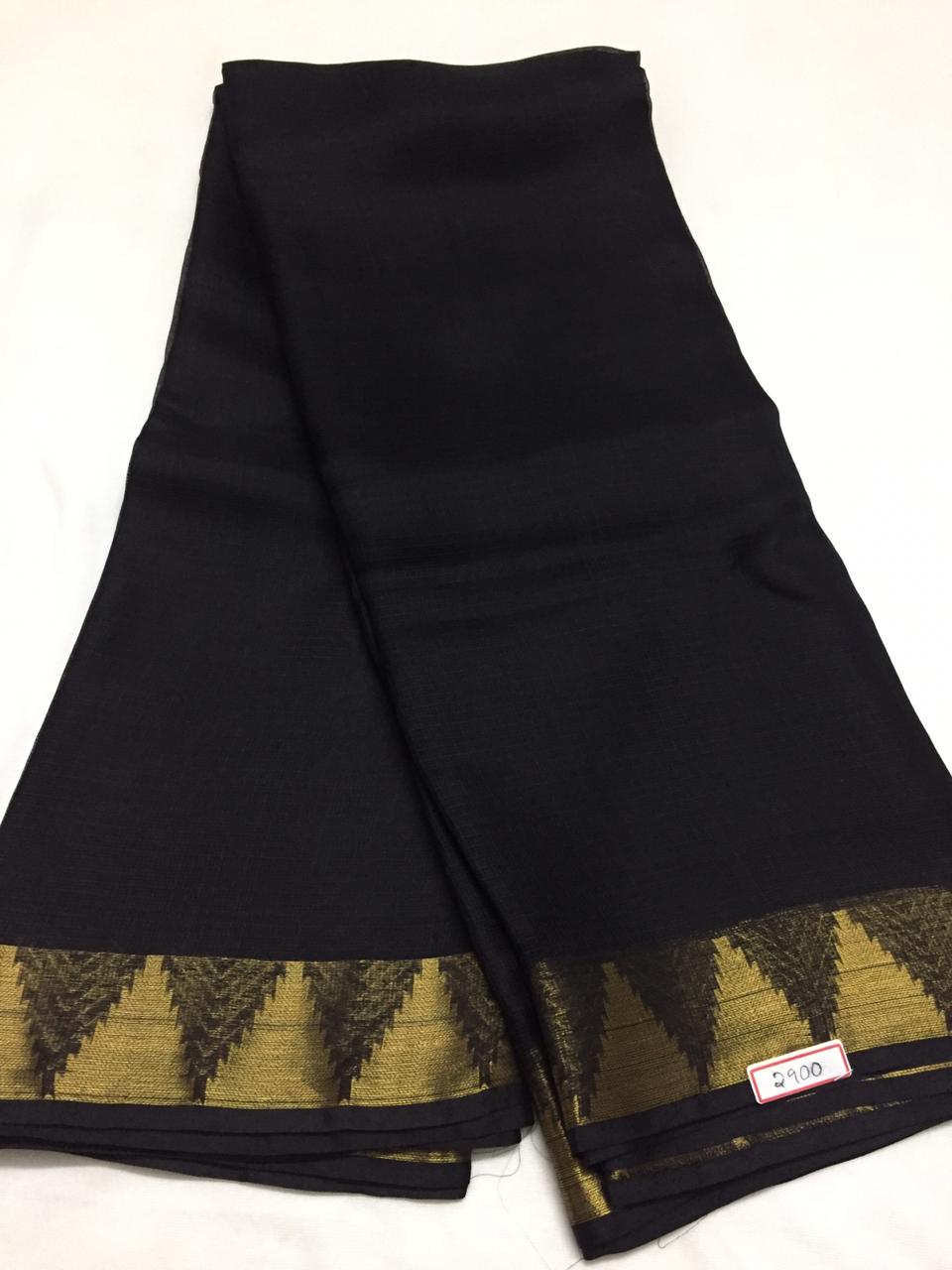 Pure kota silk saree with temple border