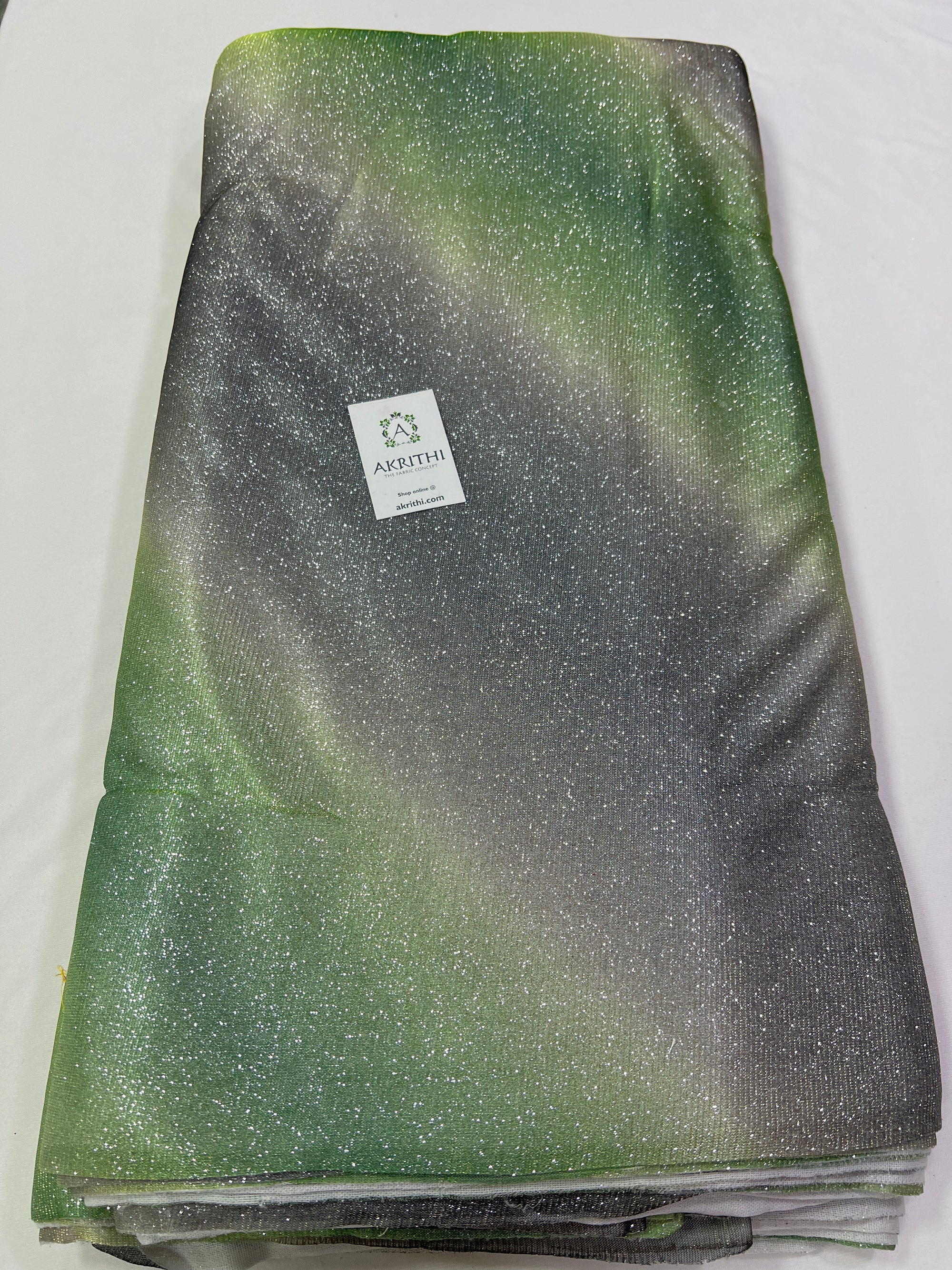 Cross Shaded imported Lycra fabric with glitter