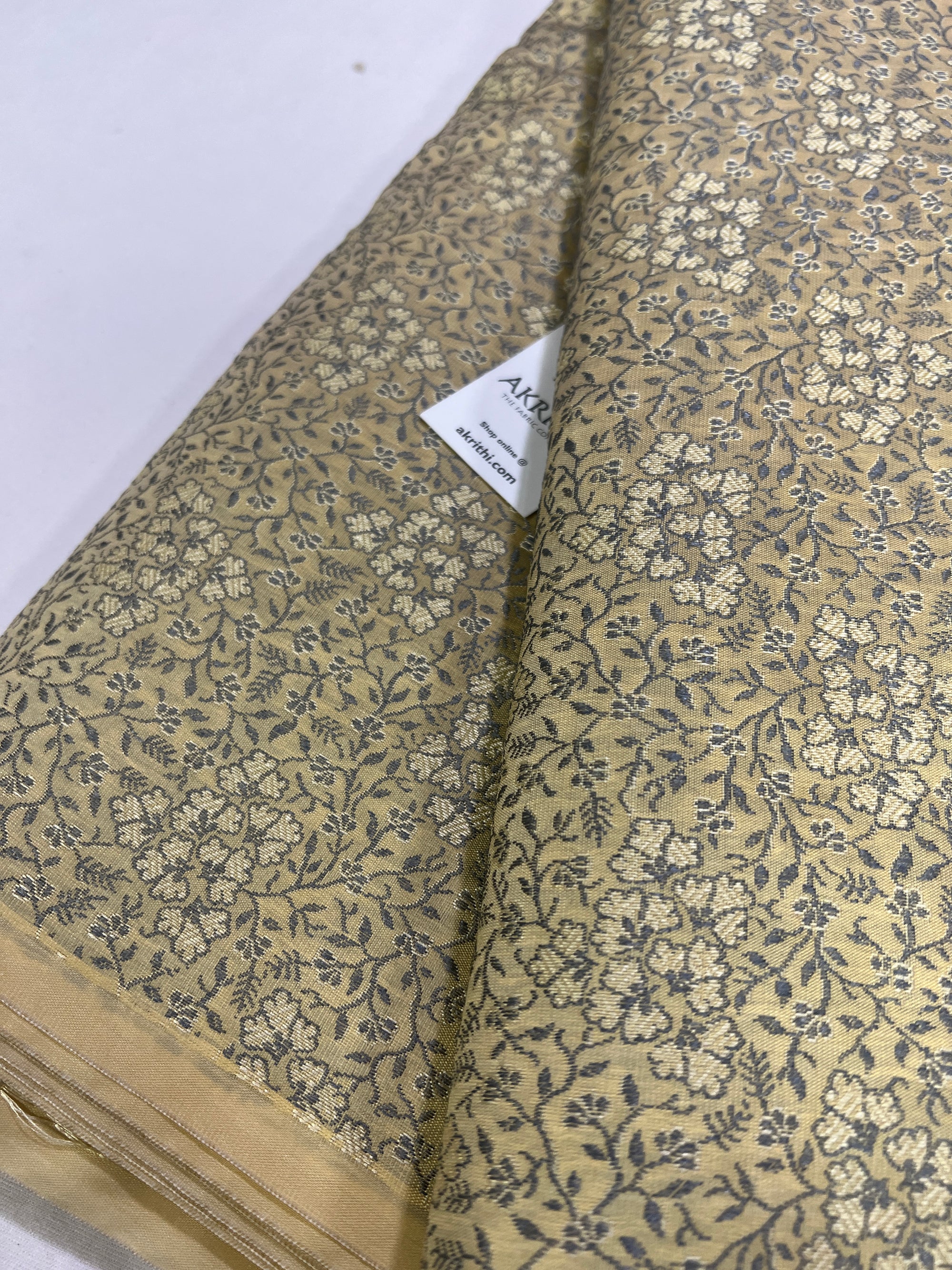 Banarasi brocade fabric without zari