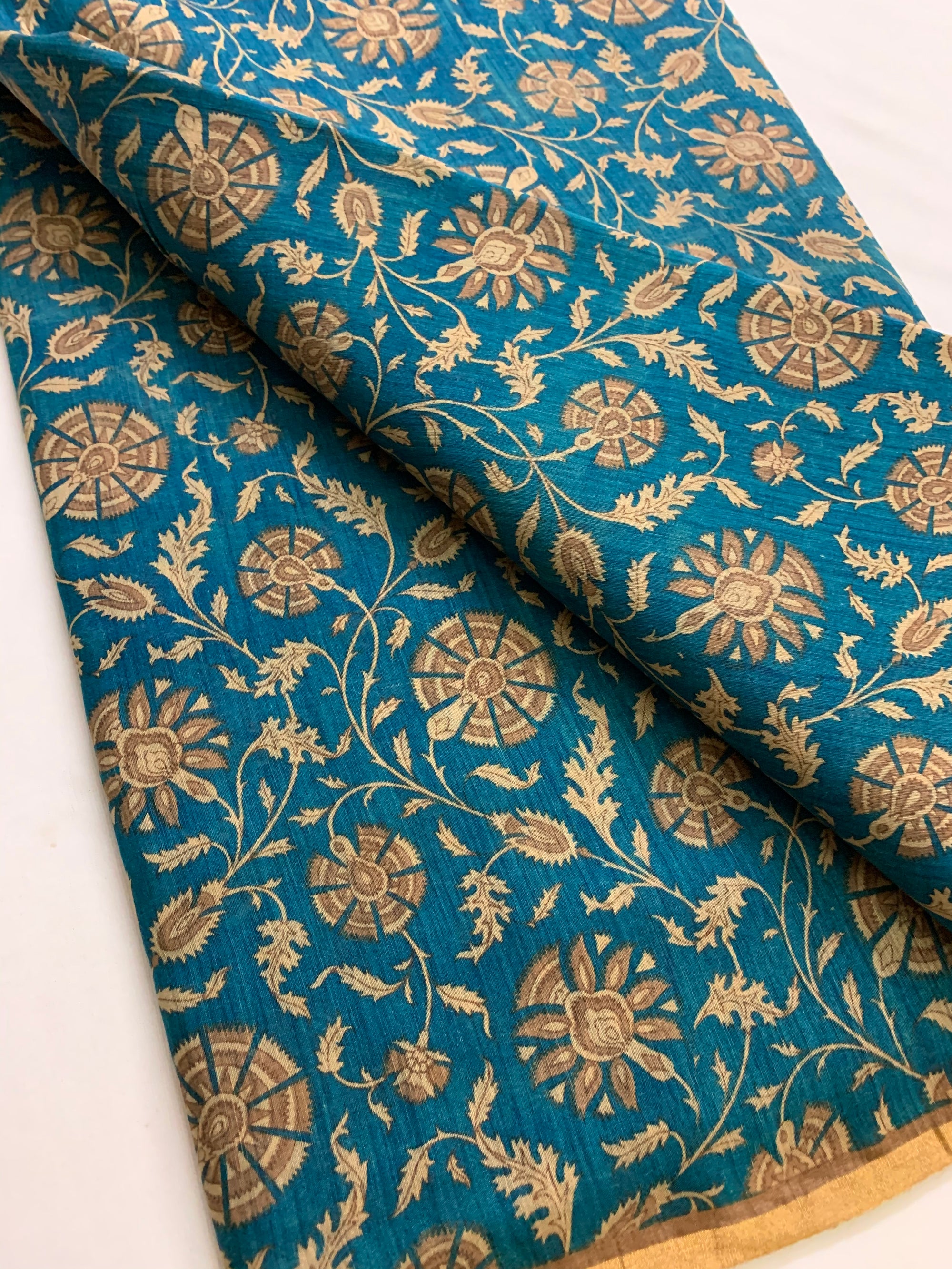 Printed handloom pure munga silk saree