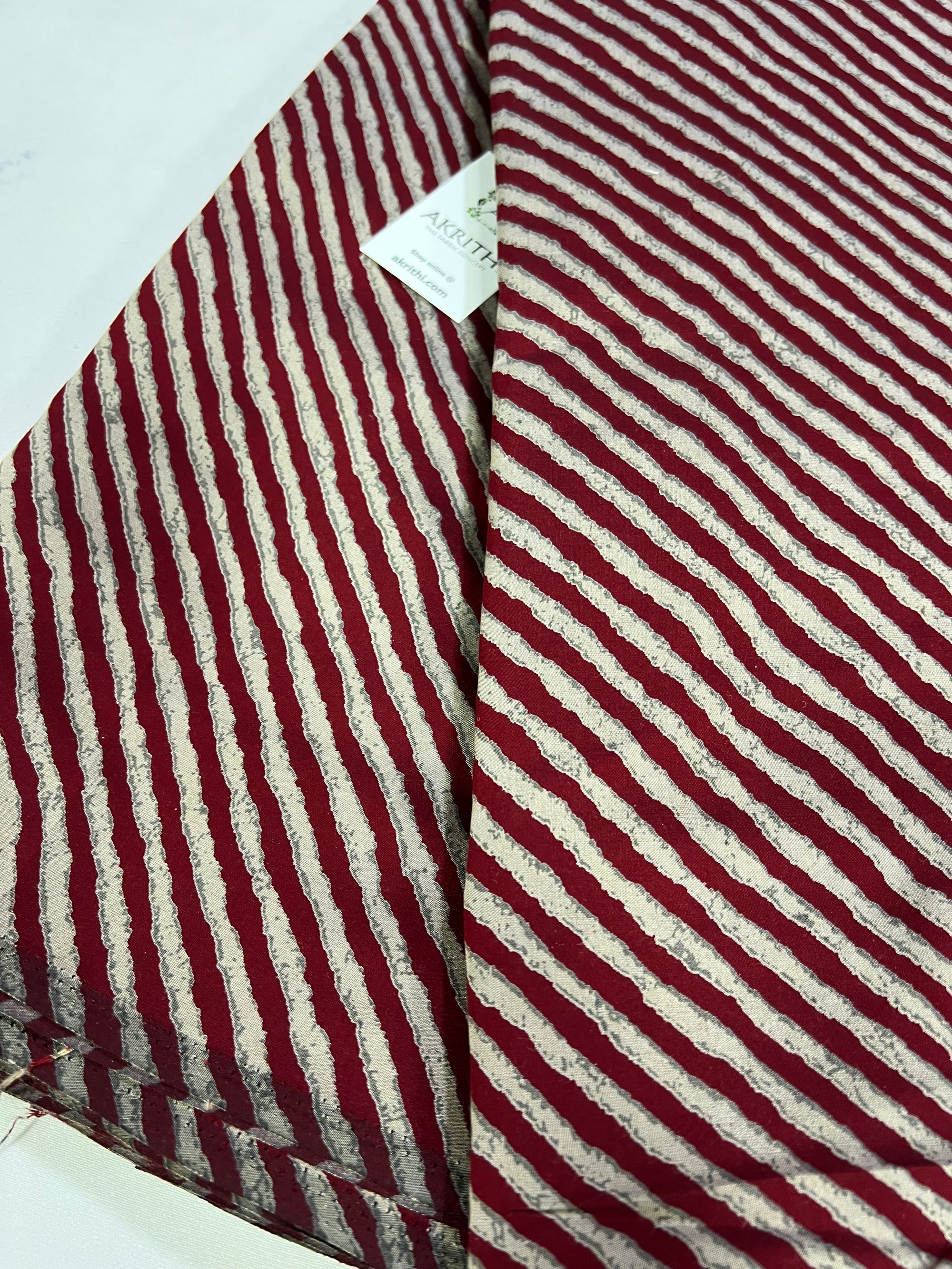 Printed silk fabric