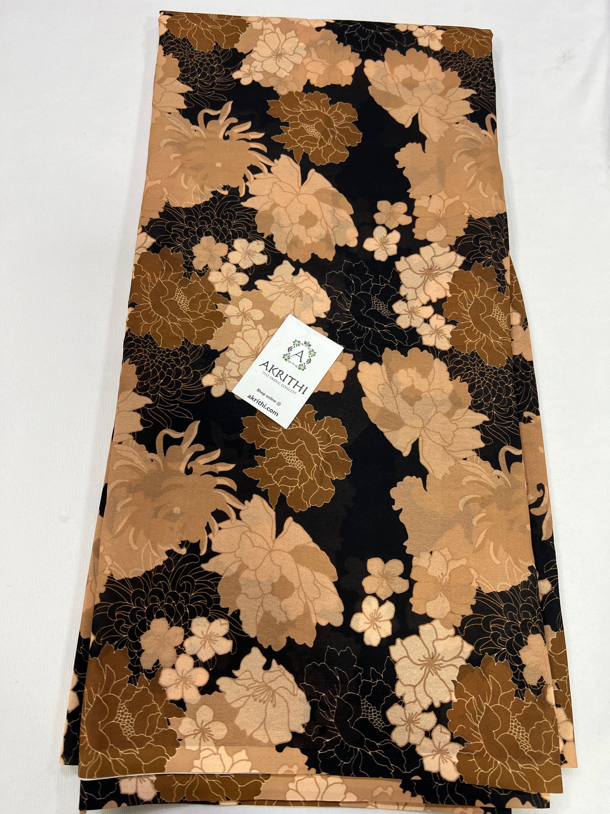 Digital floral printed georgette fabric