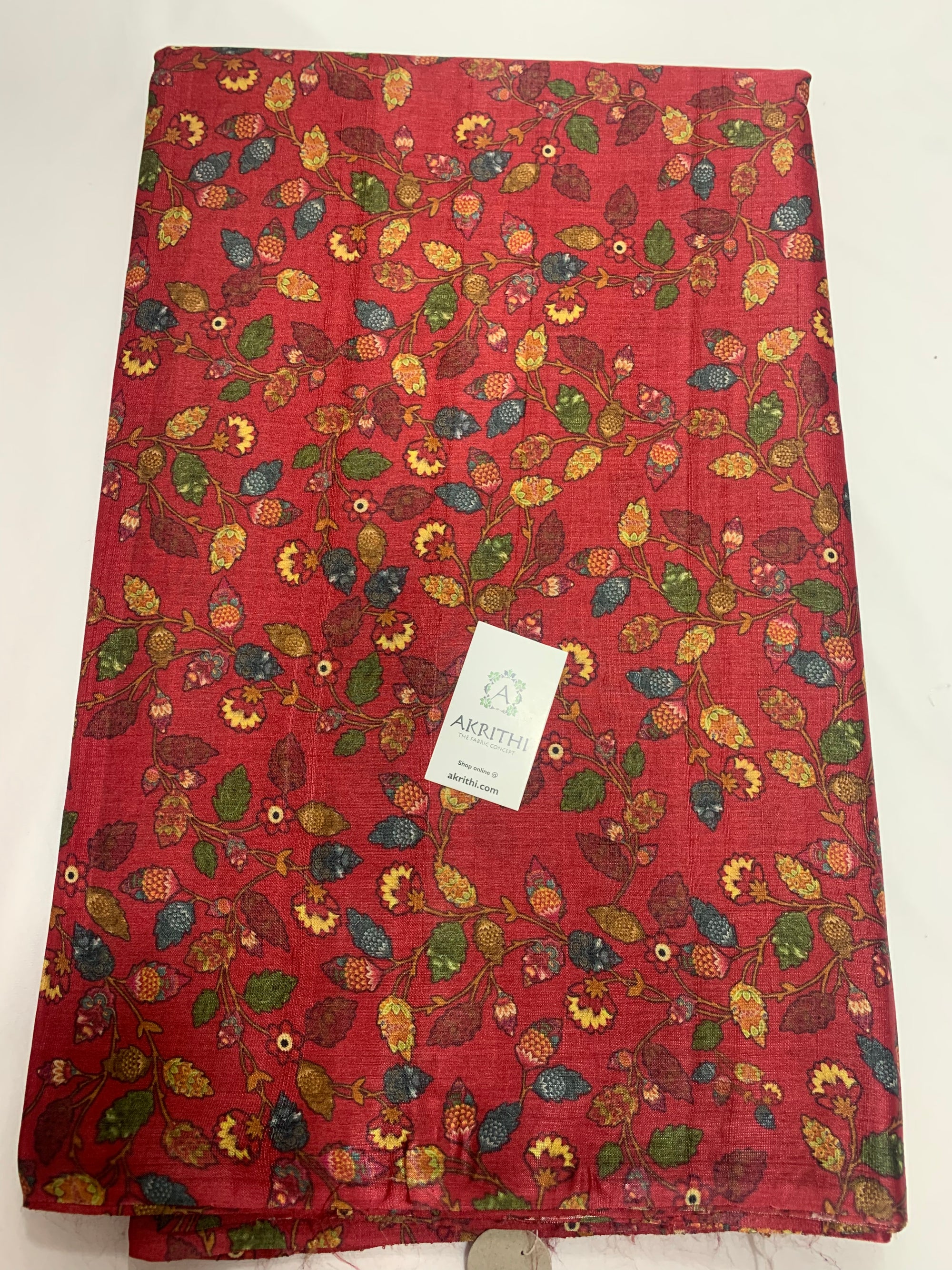 Digital Printed handloom pure tussar silk fabric