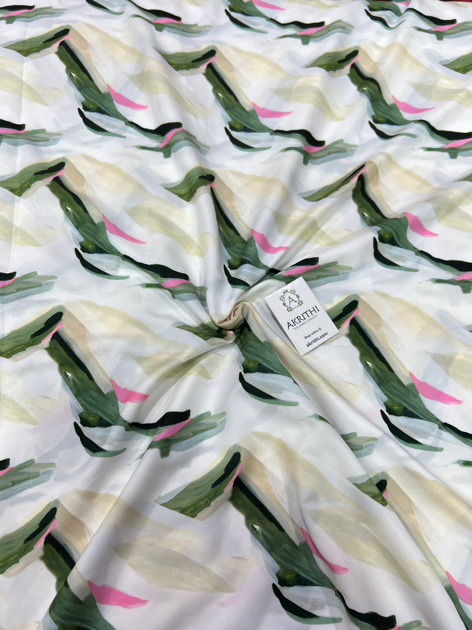 Digital floral Printed crepe fabric 60 inches width