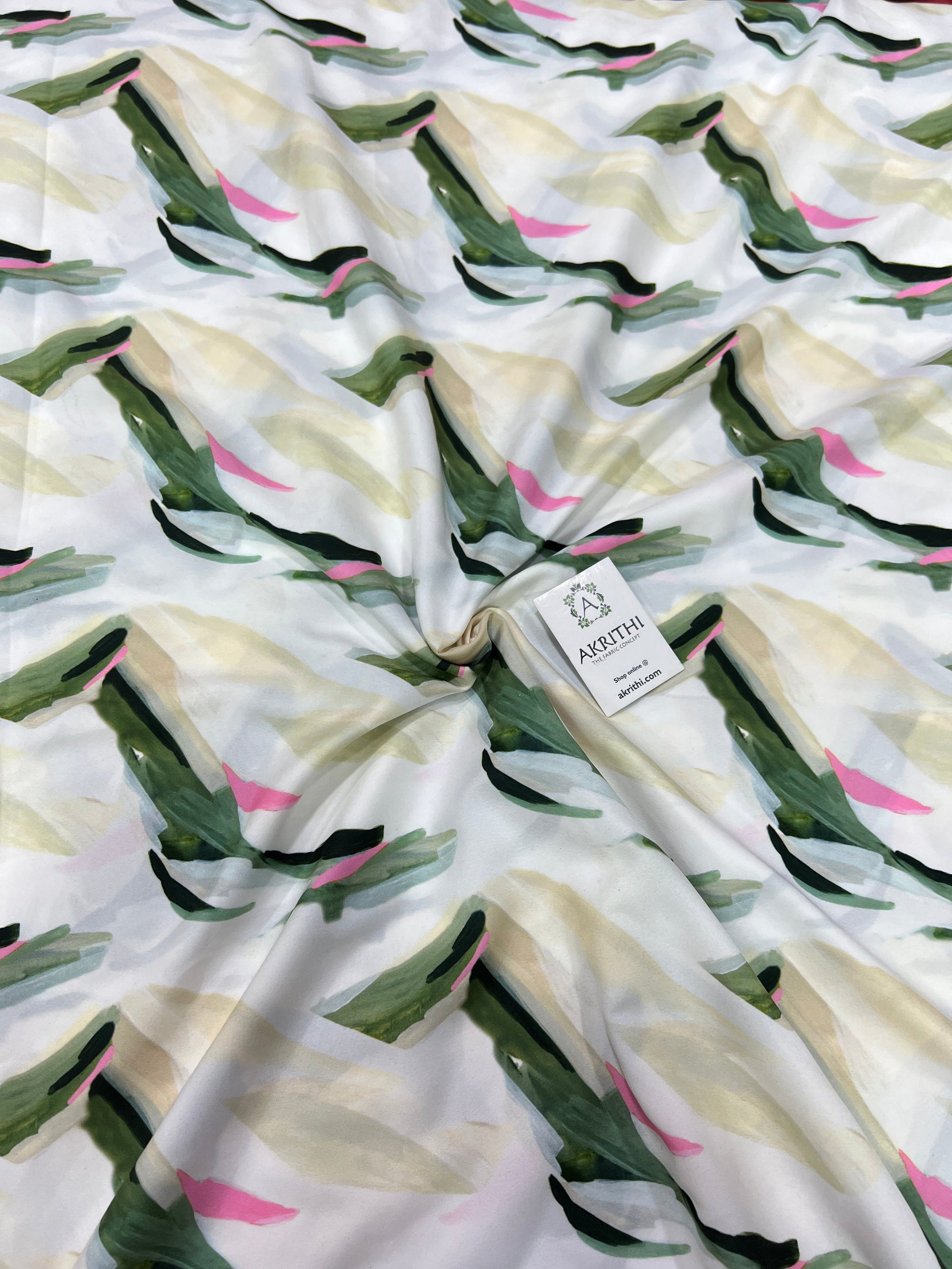 Digital floral Printed crepe fabric