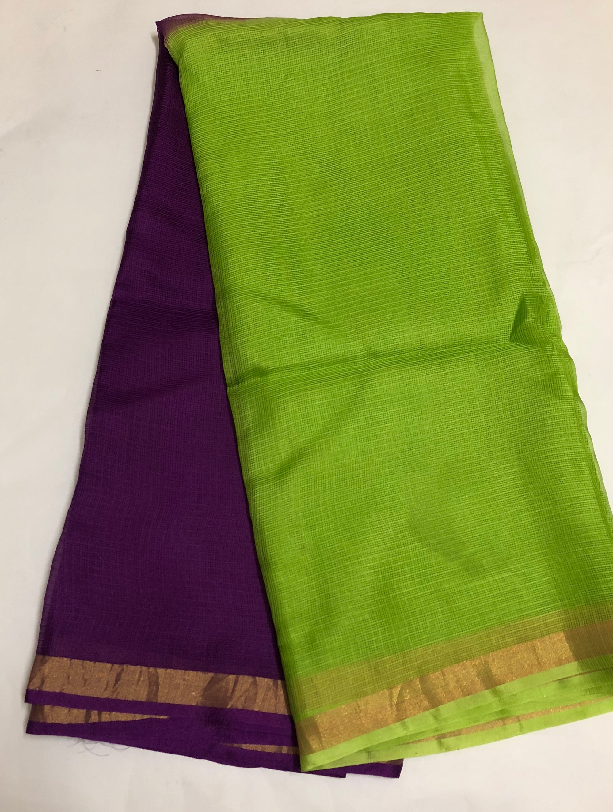 Pure kota silk double shaded saree