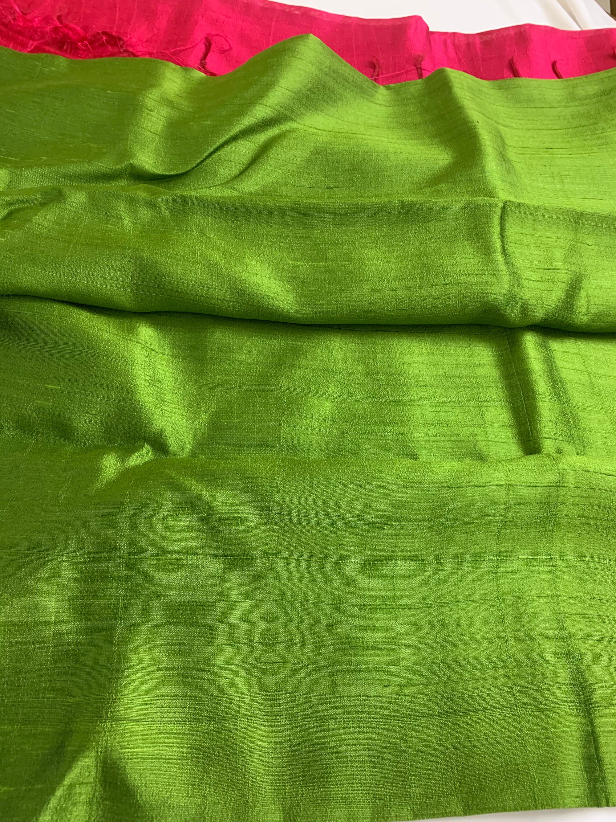 Pure raw silk saree with zari border