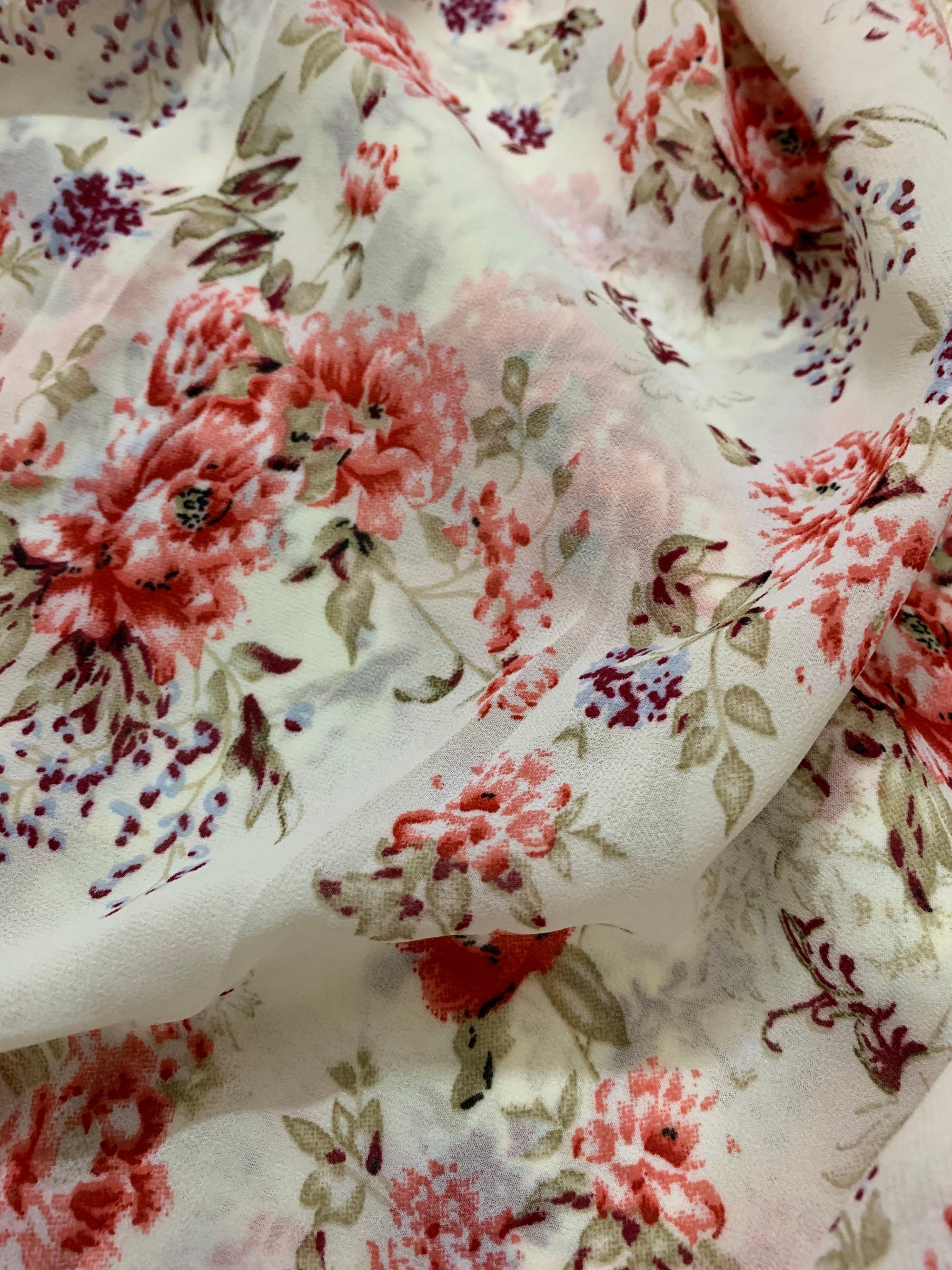 Digital floral Printed georgette fabric