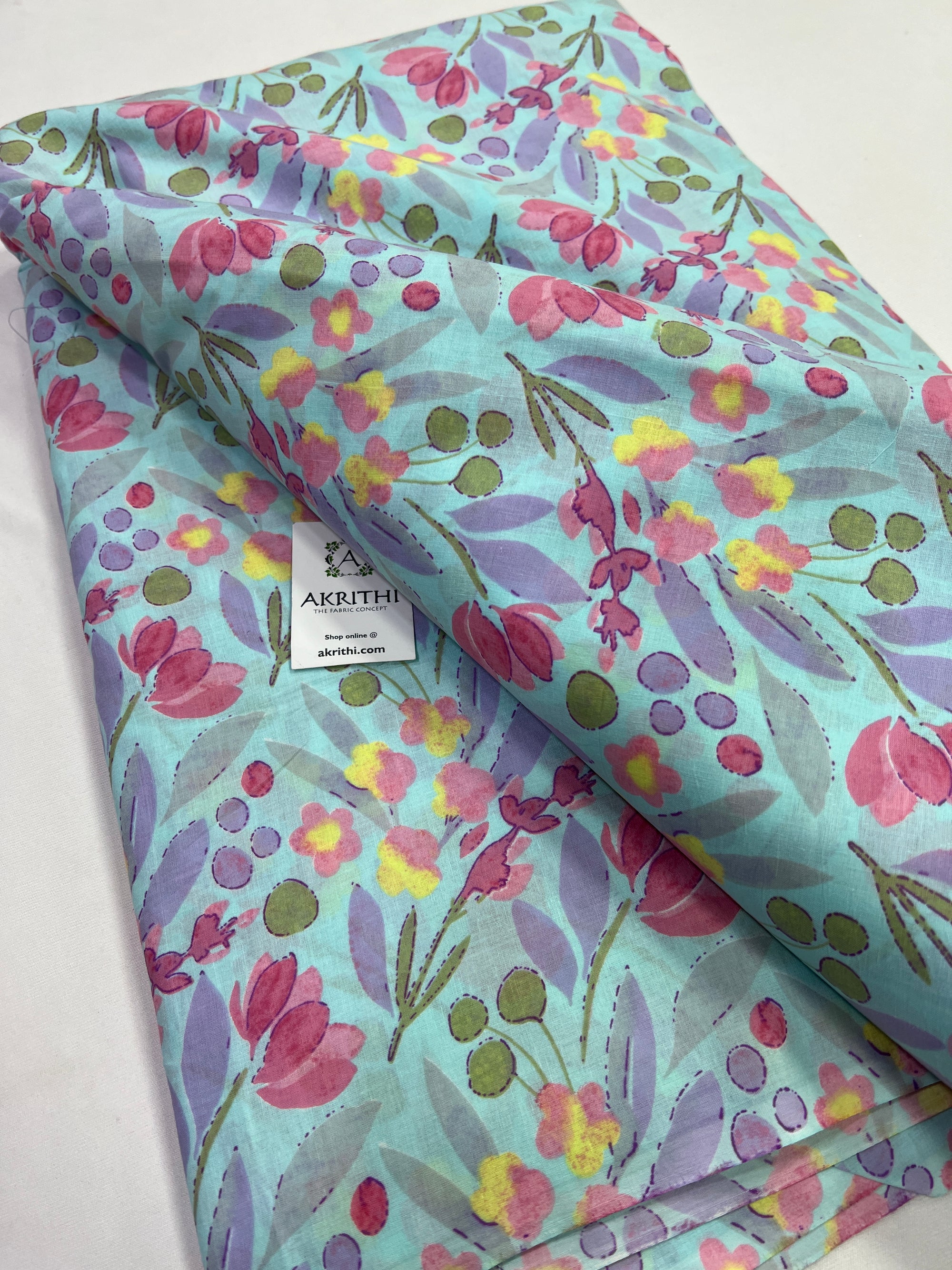 Printed pure cotton fabric