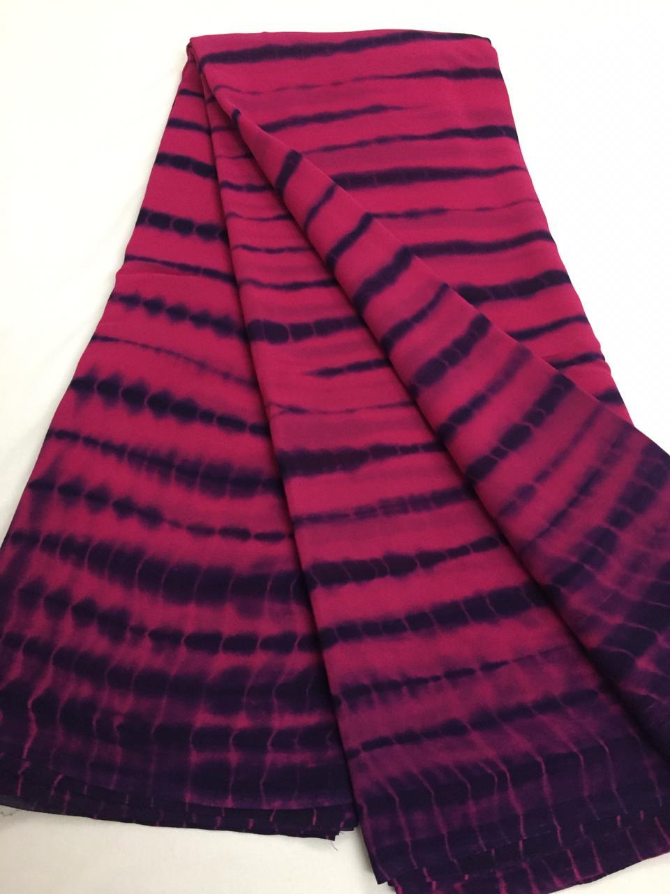 Shibori tie and dye pure georgette saree