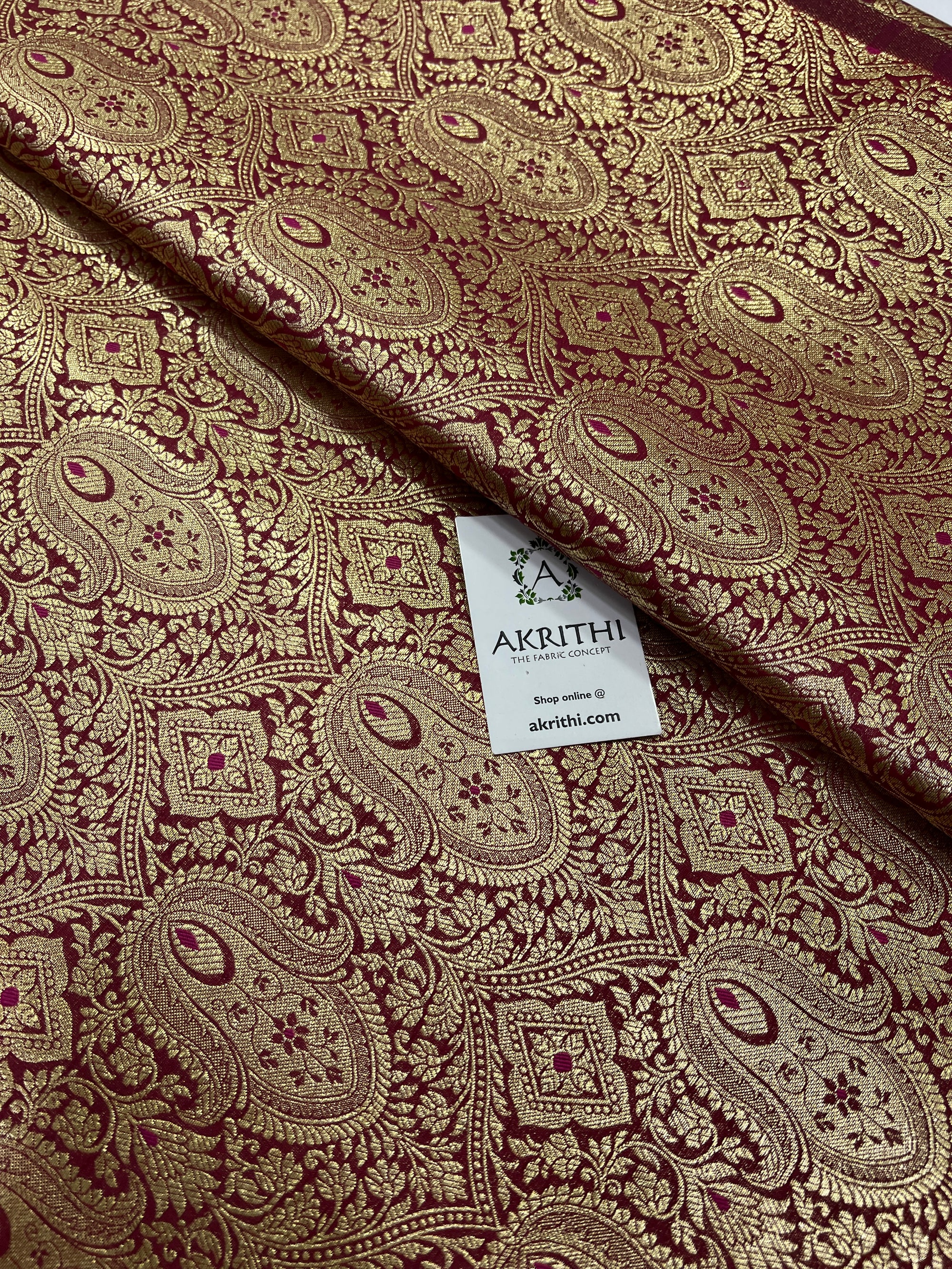 Handloom Banarasi brocade fabric