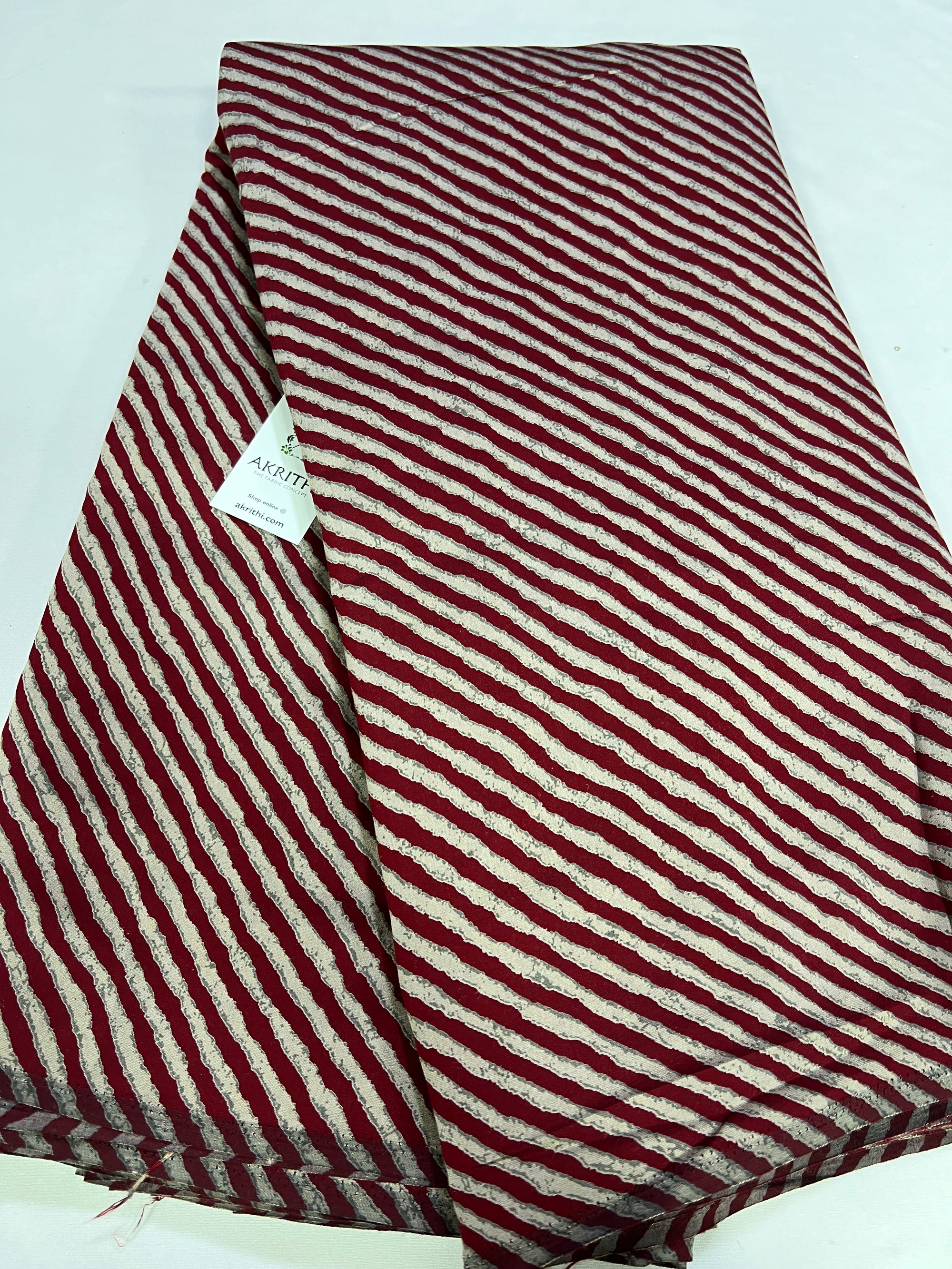 Printed silk fabric