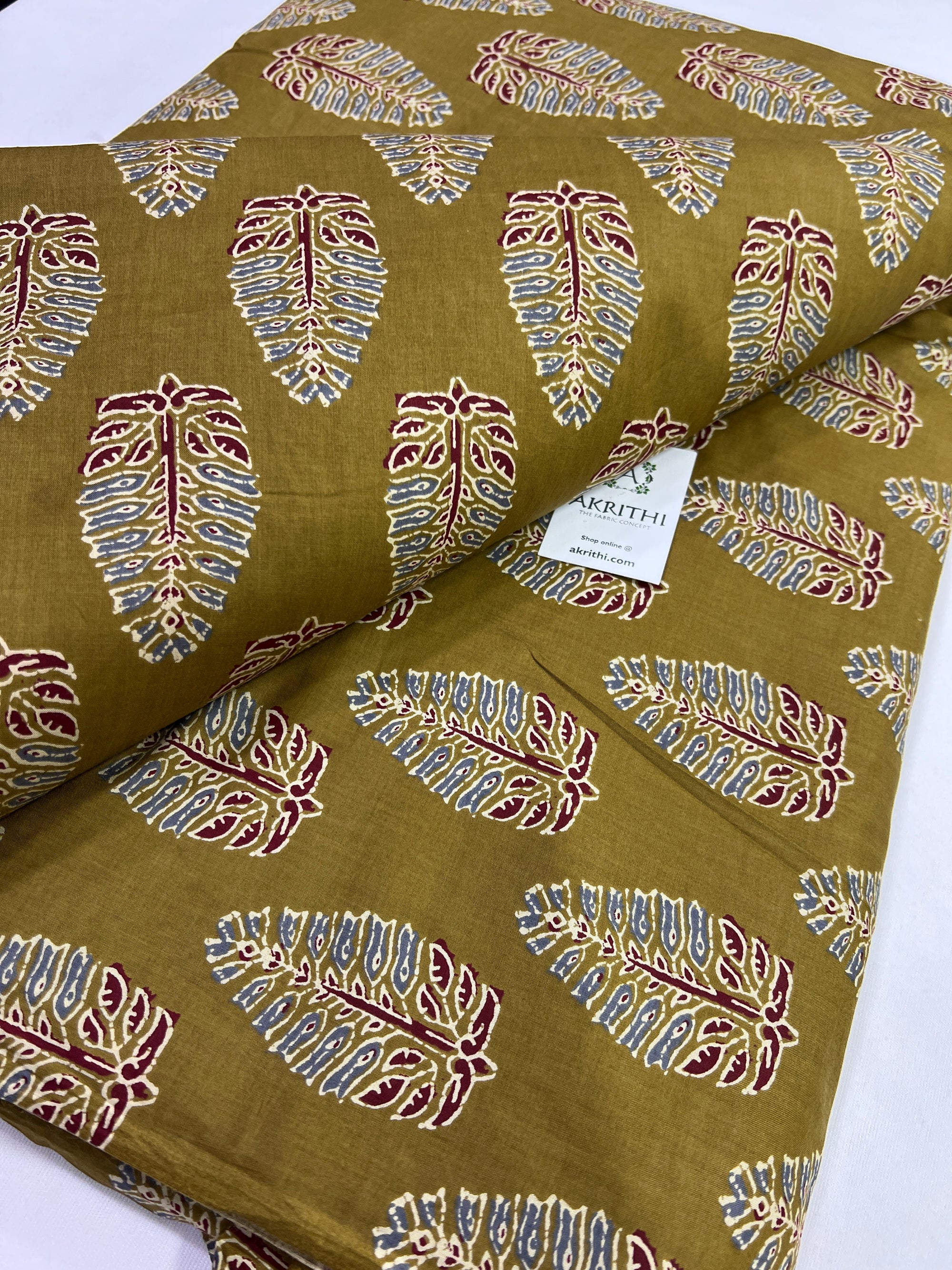 Ajrakh Printed pure cotton fabric