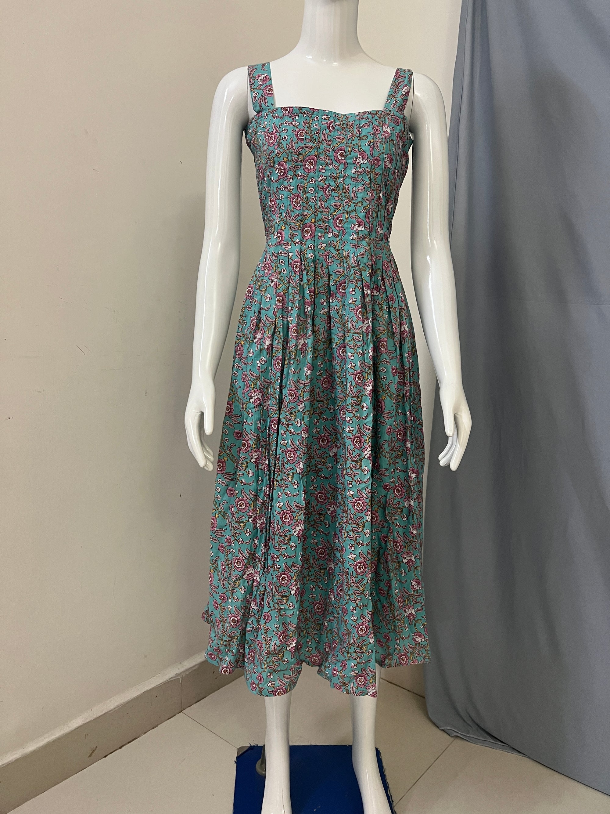 Pure cotton pleated dress