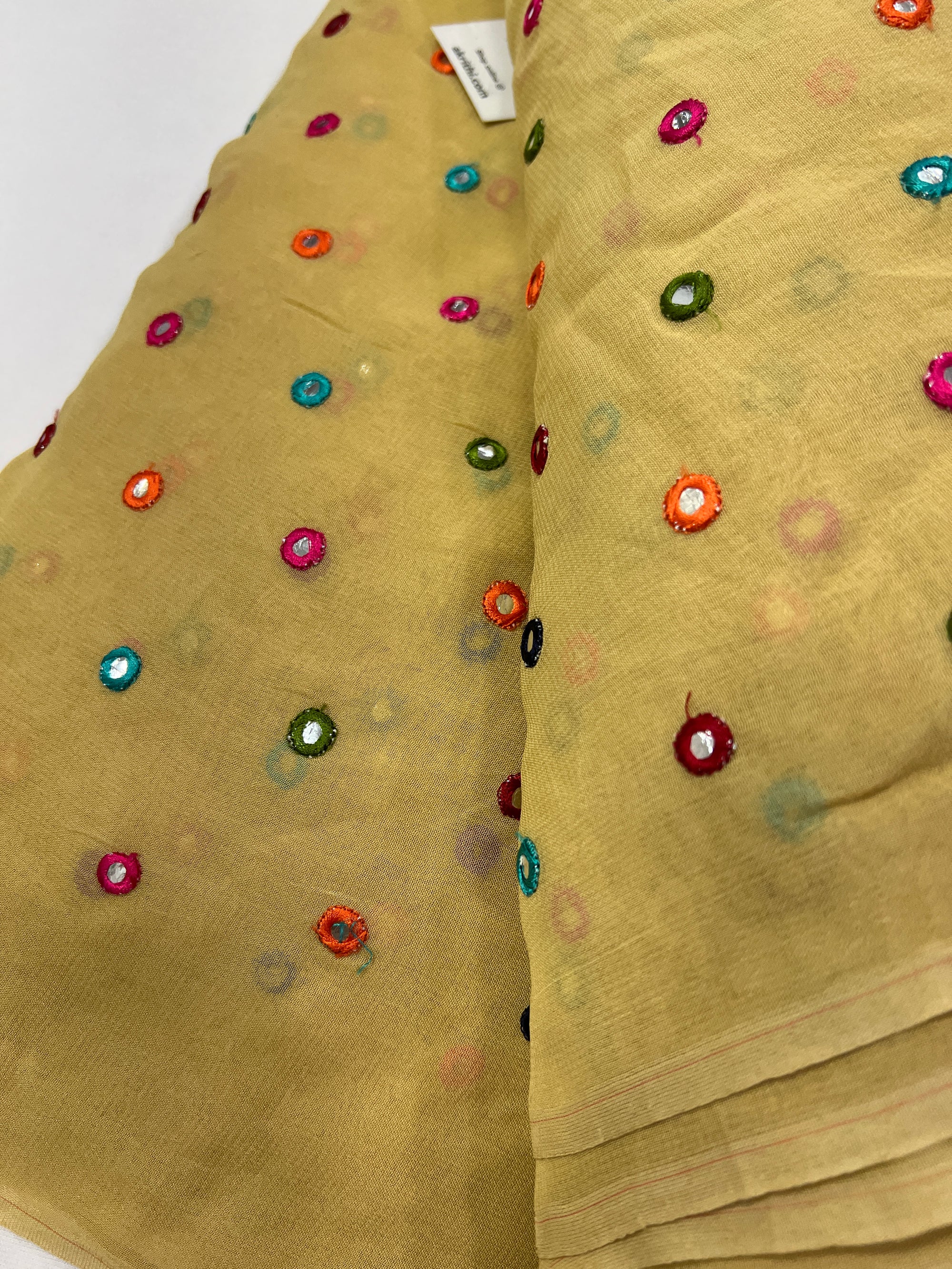 Embroidery on georgette fabric