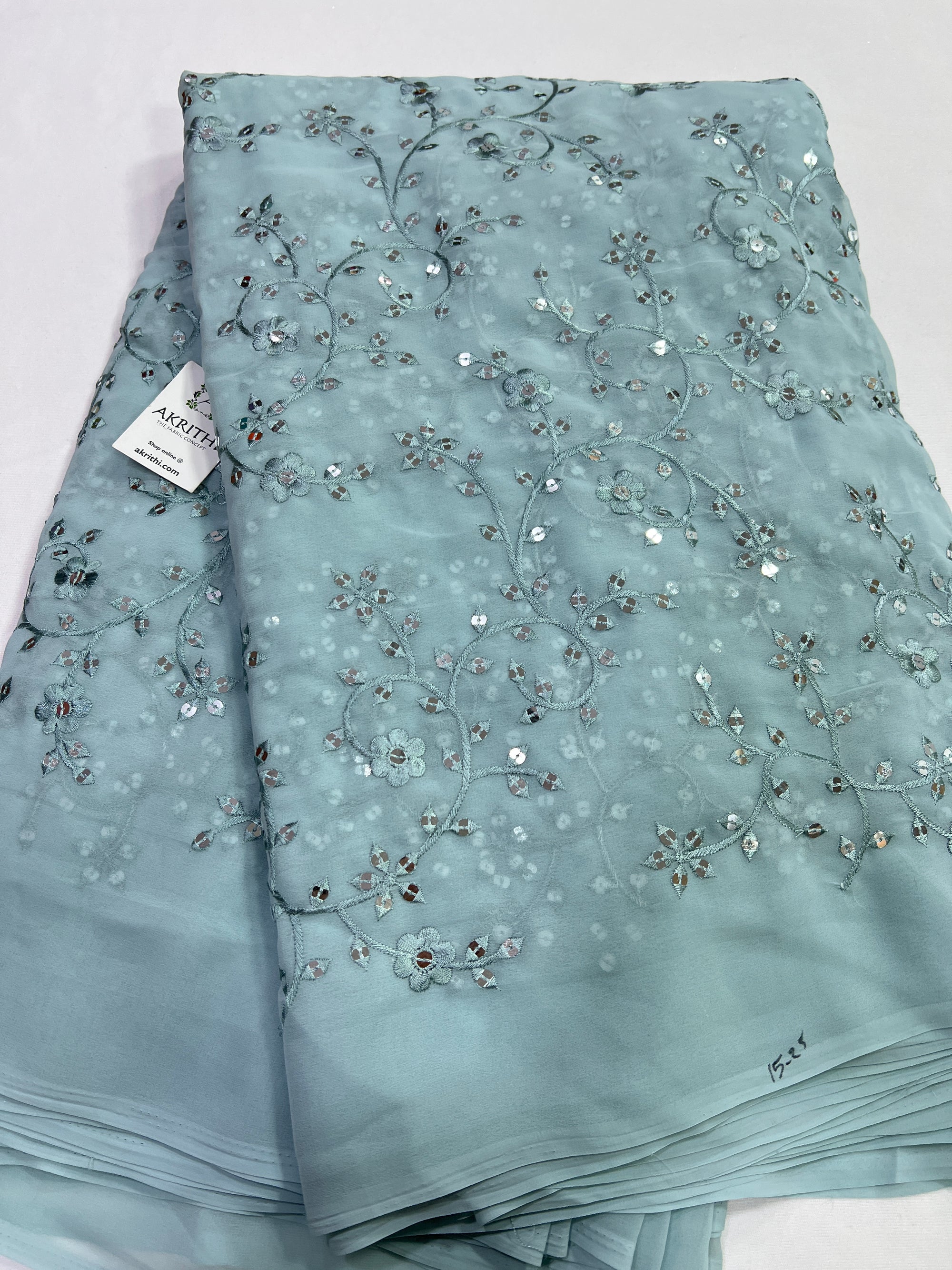 Embroidery on Georgette fabric