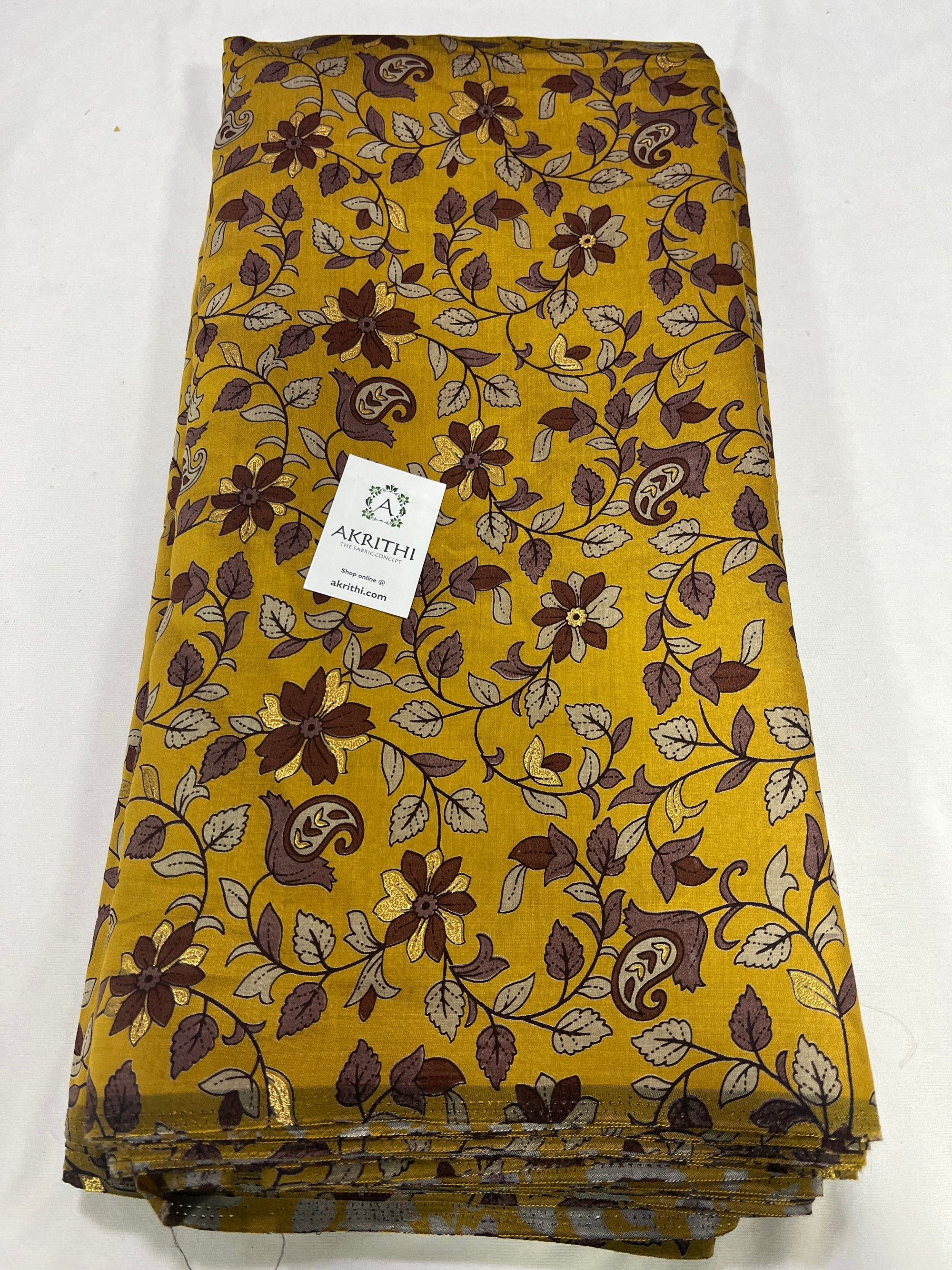 Digital printed silk fabric