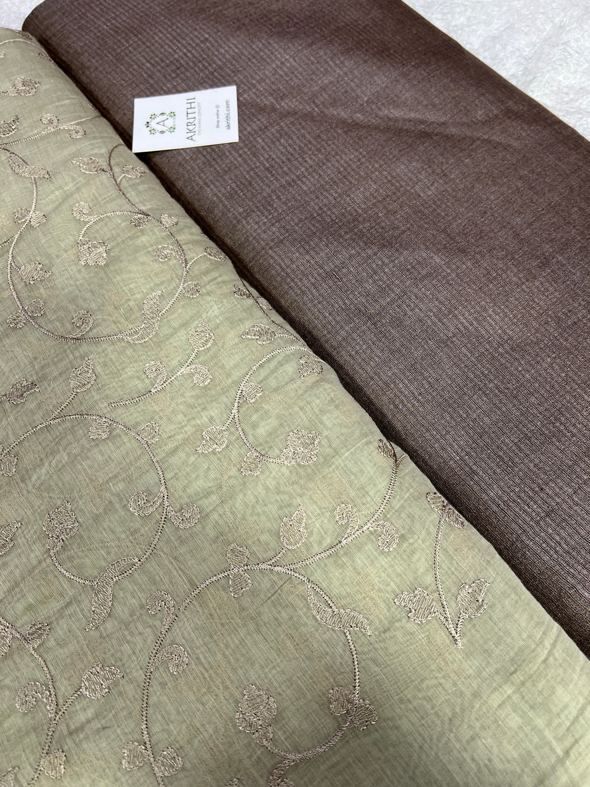Pure Tussar silk kurta with chanderi dupatta salwar suit