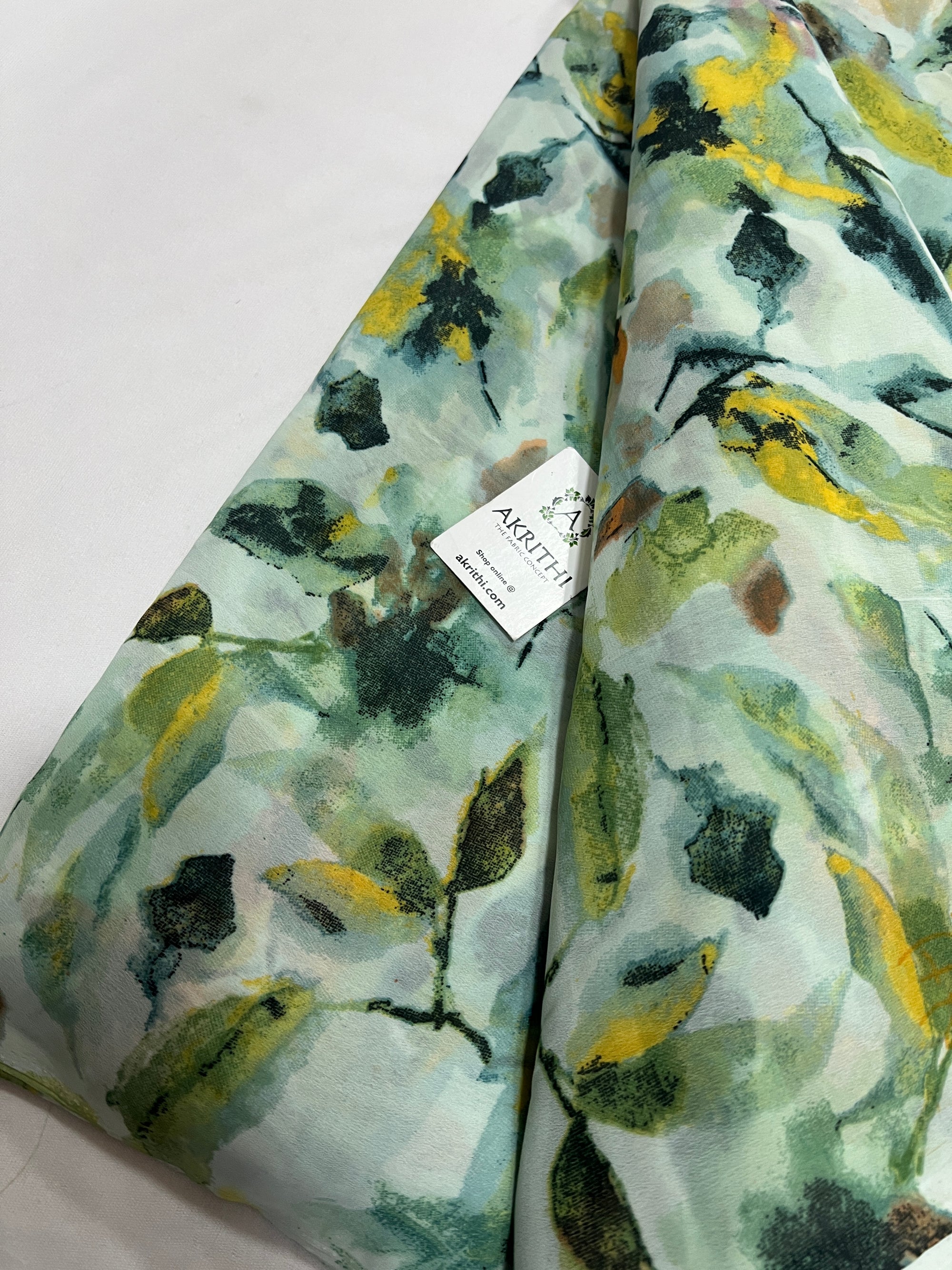 Digital floral printed georgette fabric