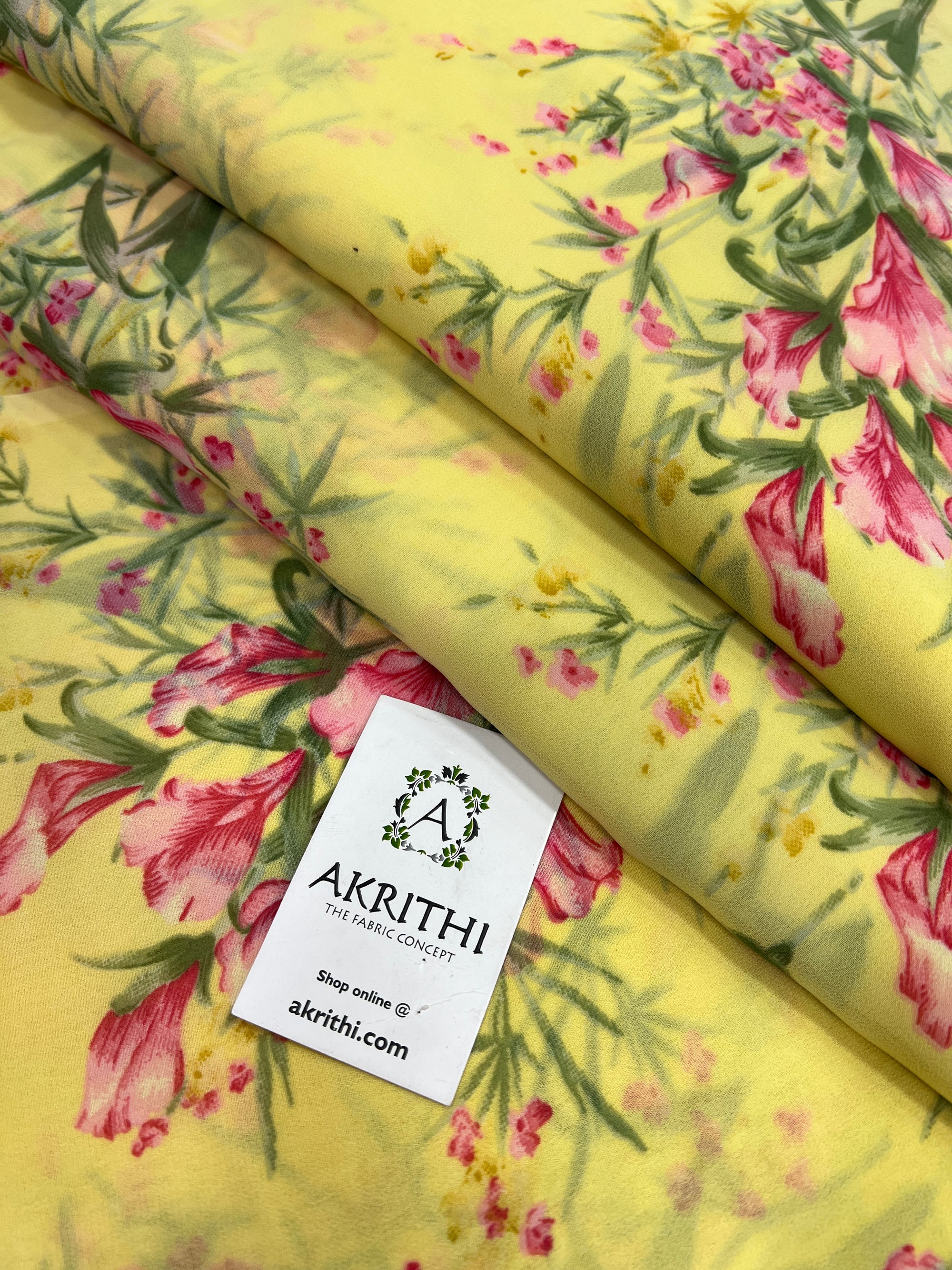 Floral printed georgette fabric 56 inches width