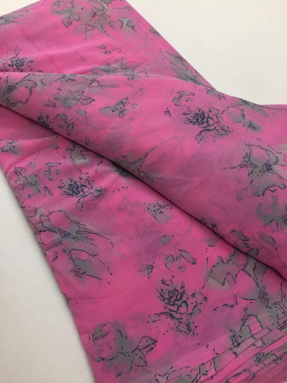 Printed georgette fabric