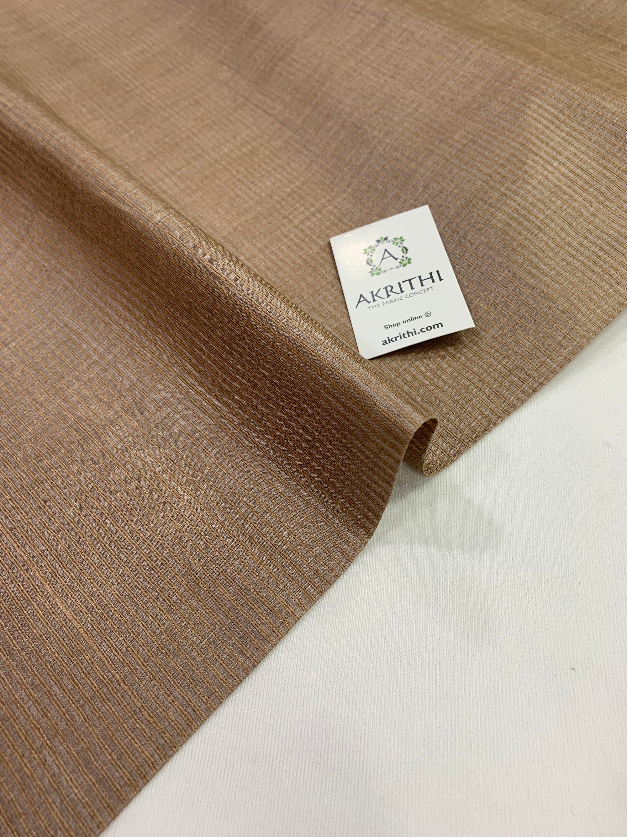 Striped Pure Tussar silk fabric