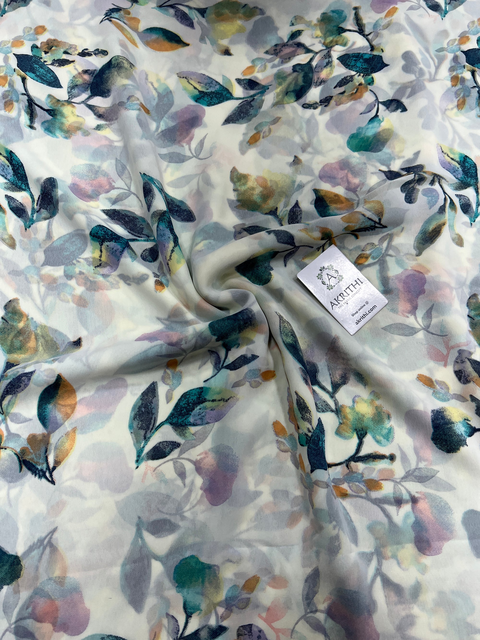 Floral printed georgette fabric