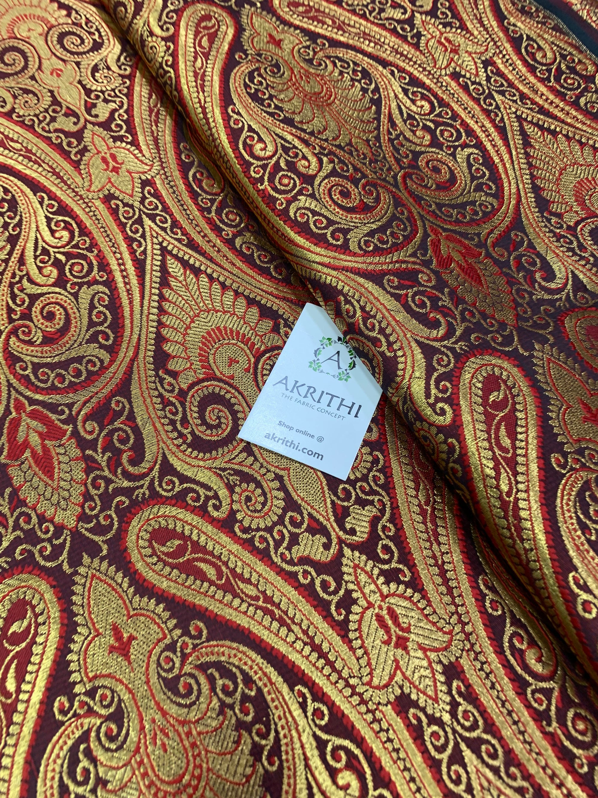 Banarasi brocade fabric 80 cms cut