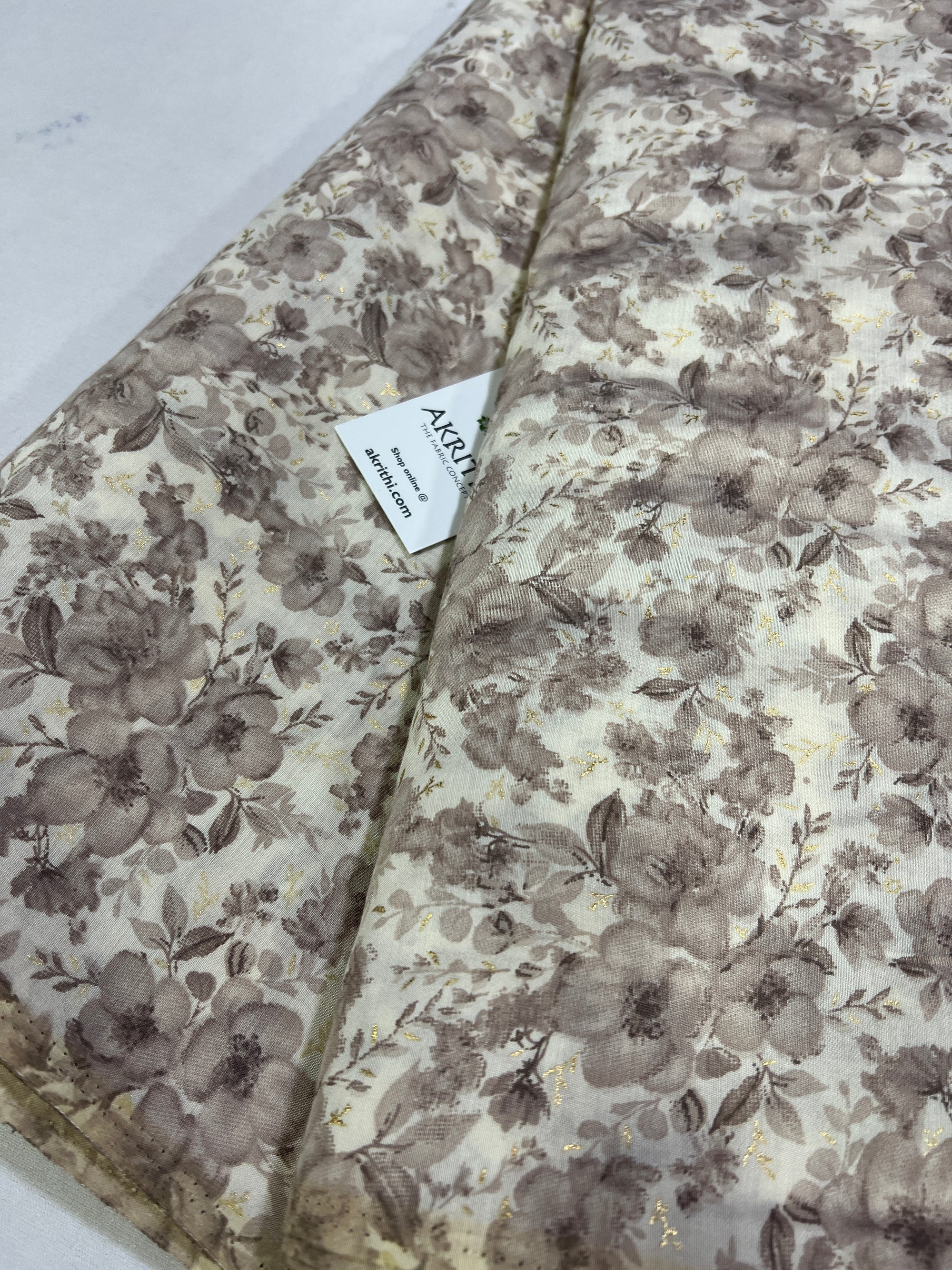 Printed silk fabric