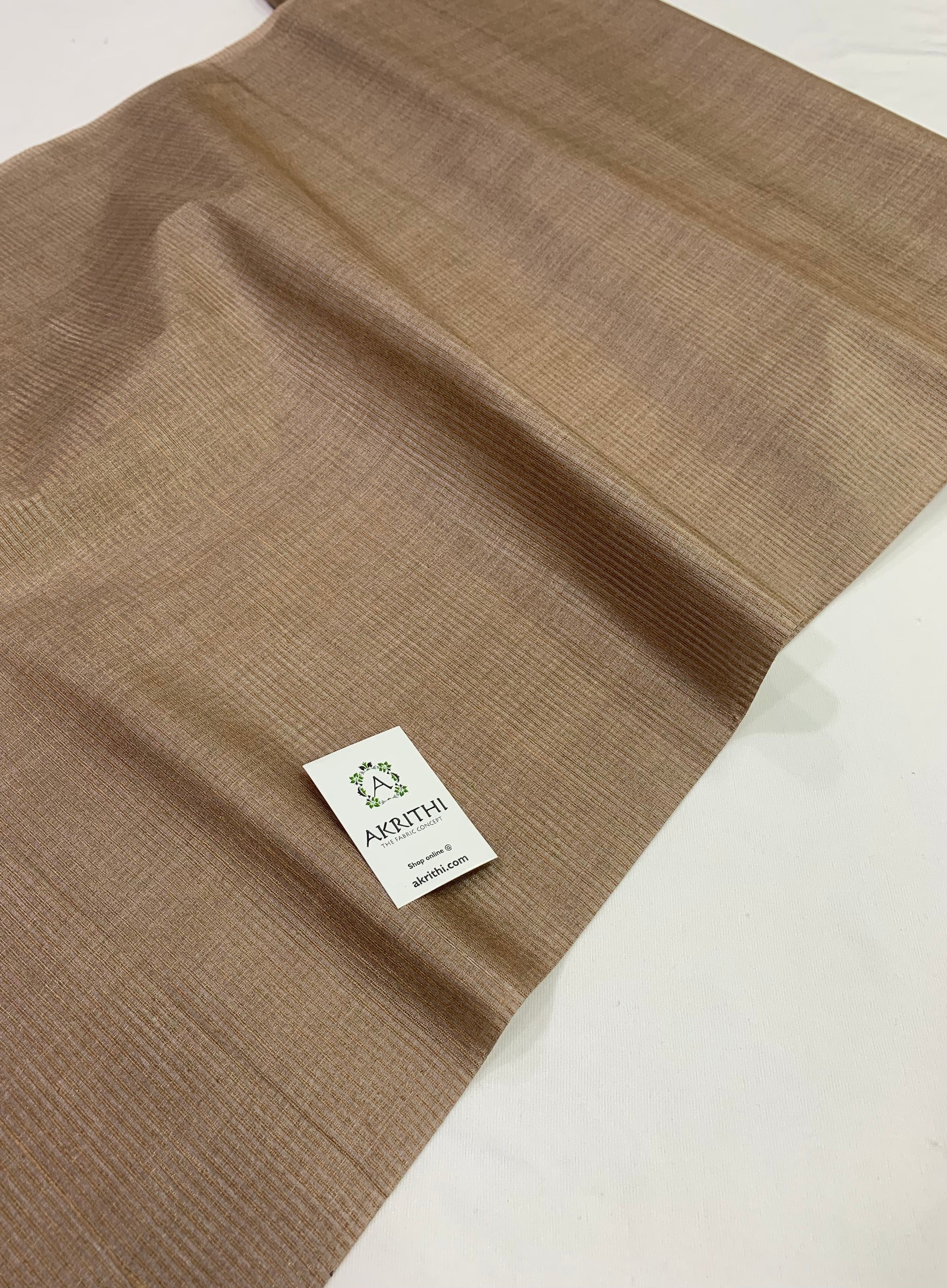 Striped Pure Tussar silk fabric