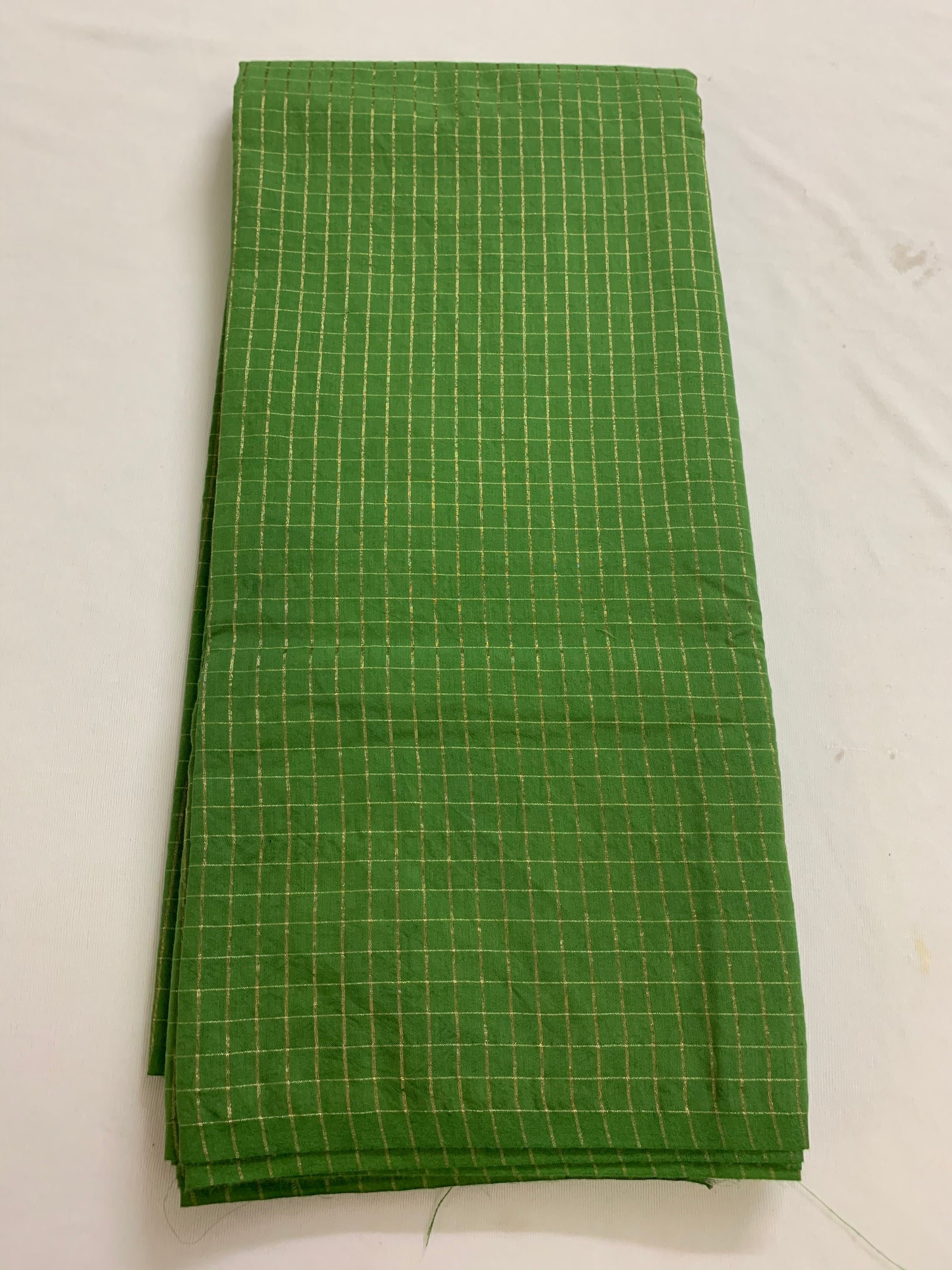 Silk cotton checks fabric