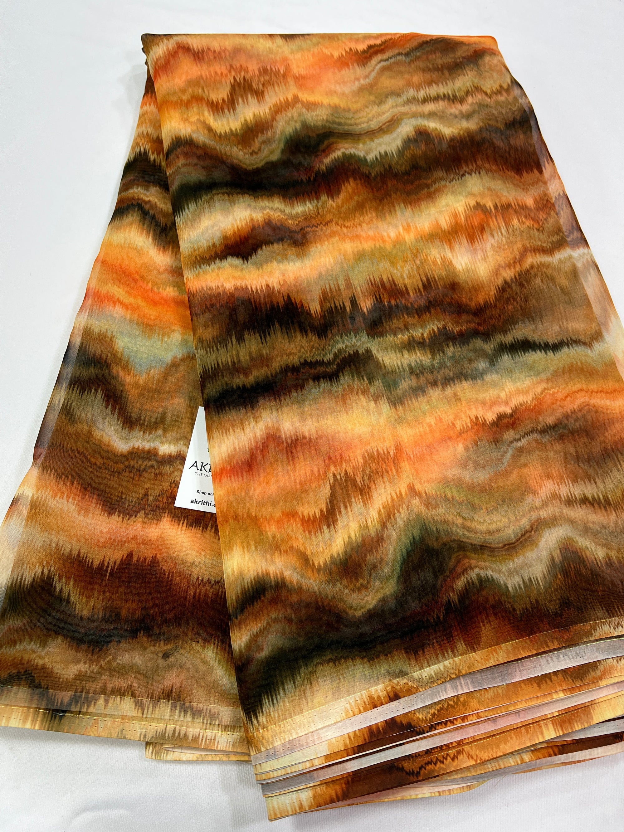 Digital floral Printed organza fabric